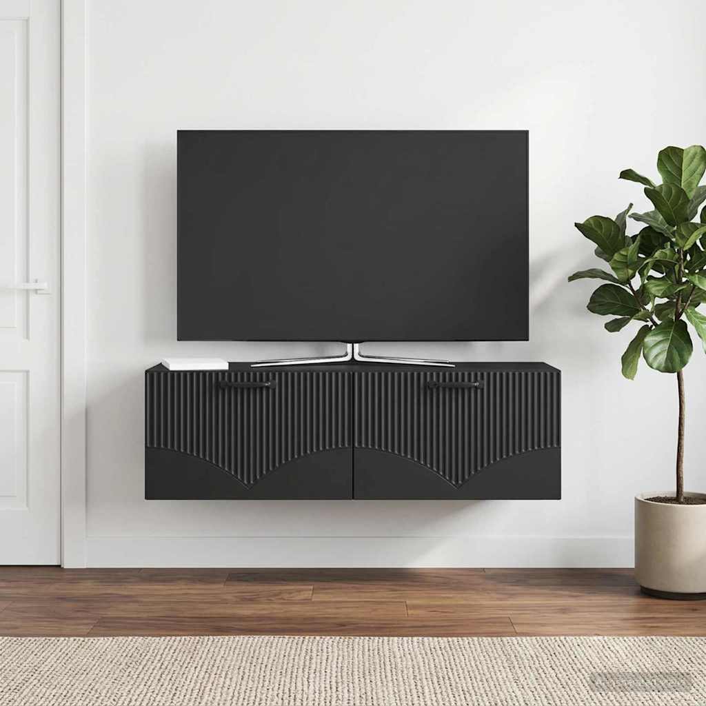 TV ormar za zid Zidne Crna 98 x 31 x 30 cm Konstruirano drvo
