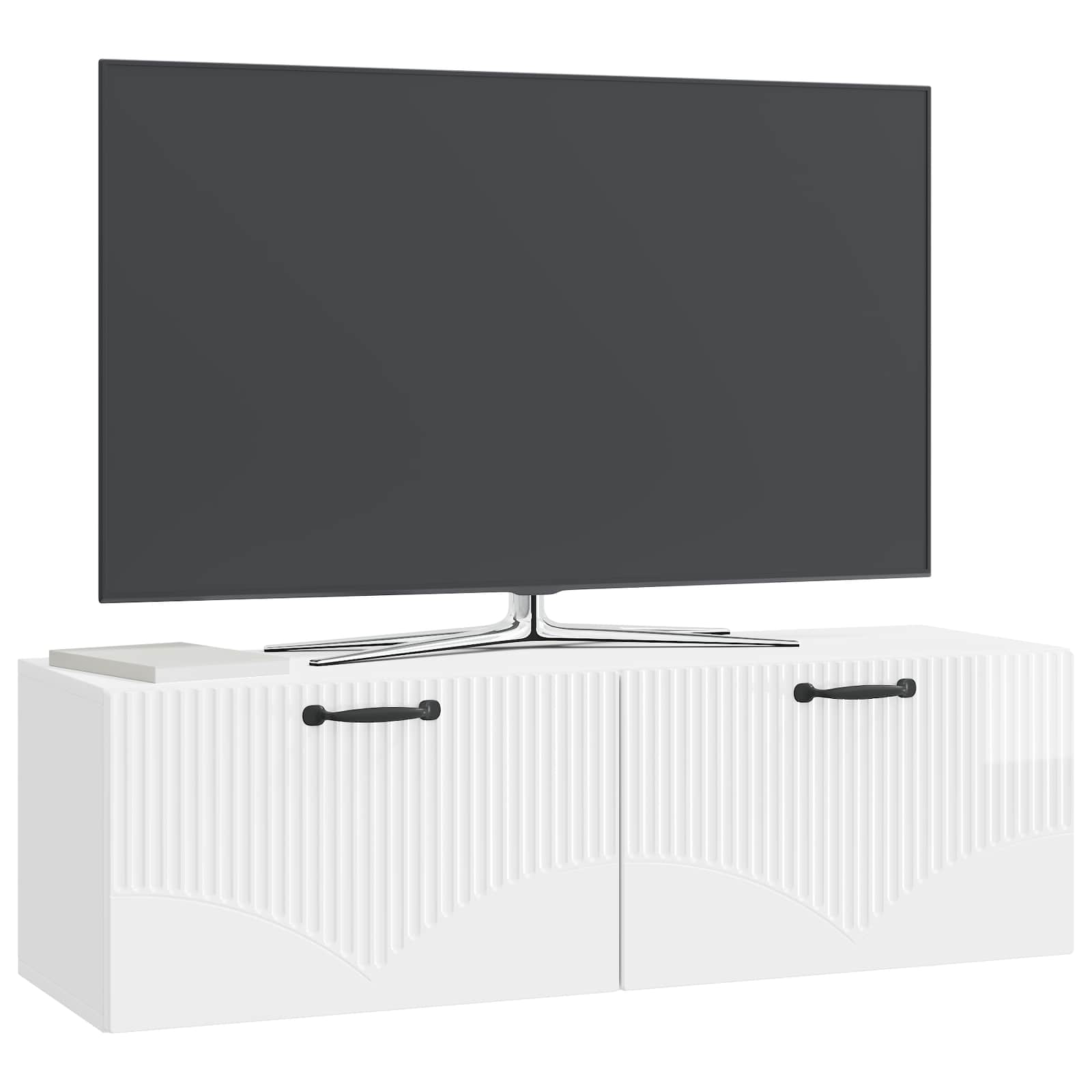 TV ormar za zid Zidne Bijela visokog sjaja 98 x 31 x 30 cm