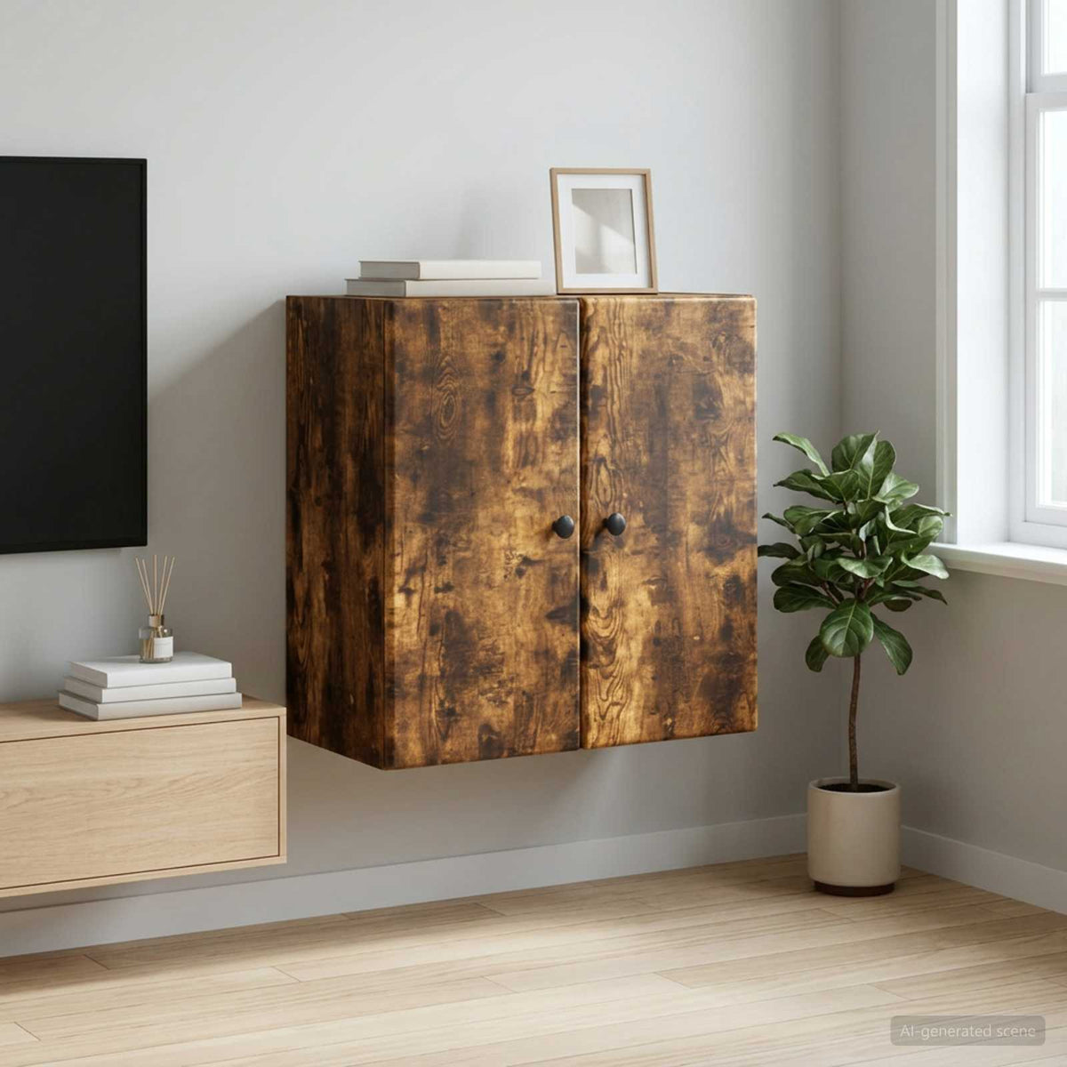 Ormar za montažu na zid 59 x 31 x 60 cm Konstruirano drvo