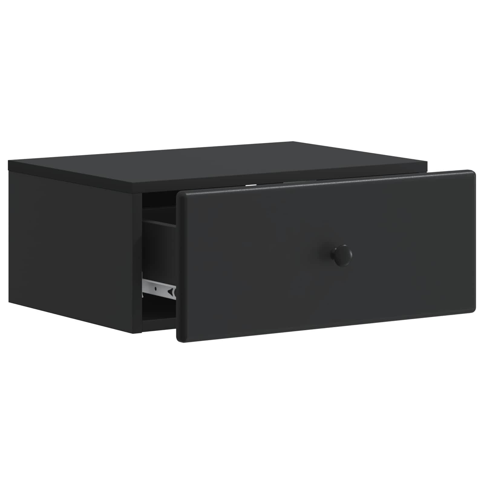 Noćni ormarić za montažu na zid 2 pcs Crna 49 x 34,5 x 20 cm