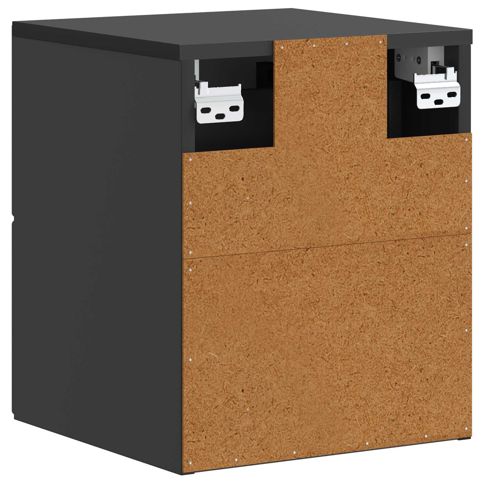 Noćni ormarić za montažu na zid 2 pcs Crna 34,5 x 33 x 40 cm