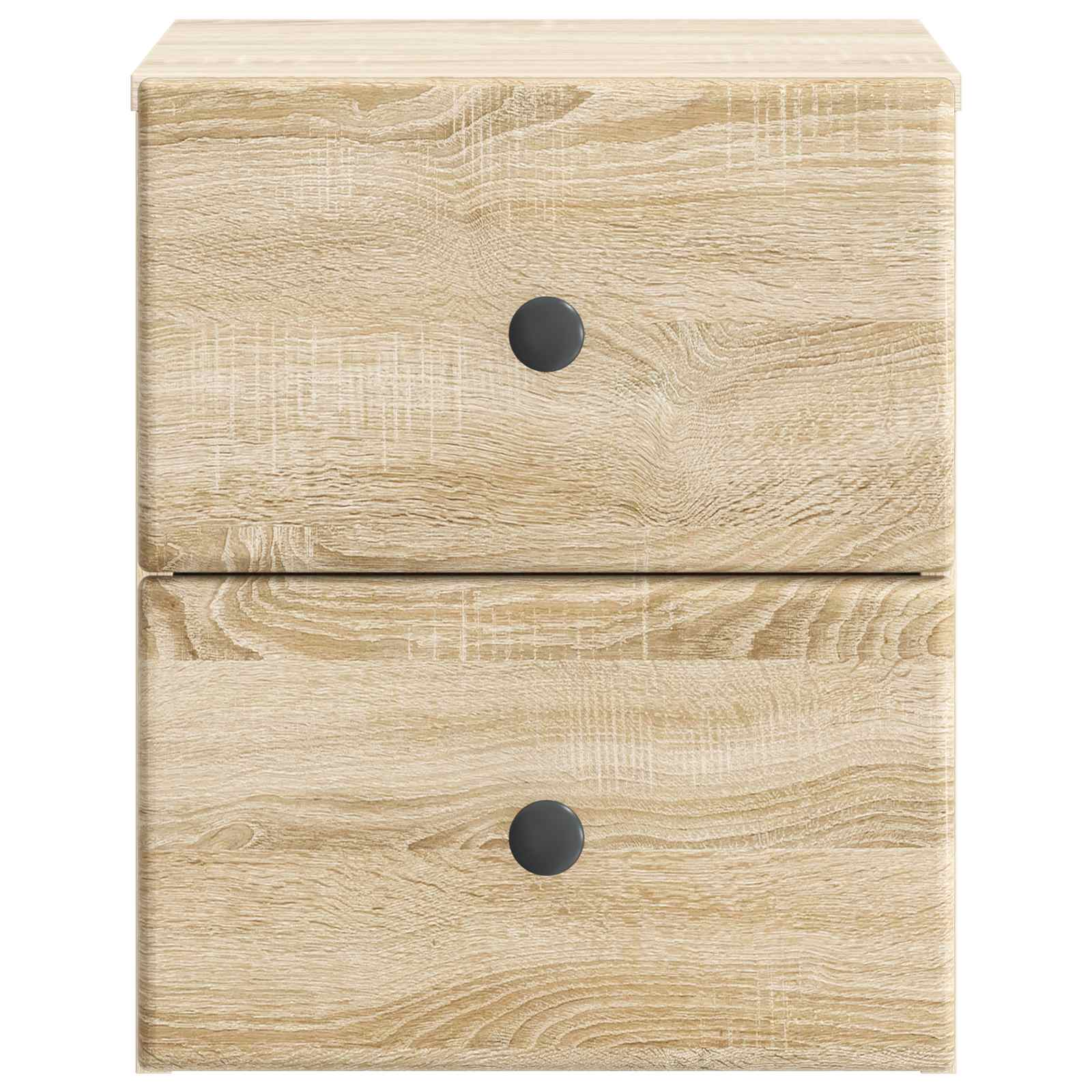 Noćni ormarić za montažu na zid s ladicama 2 pcs Hrast sonoma