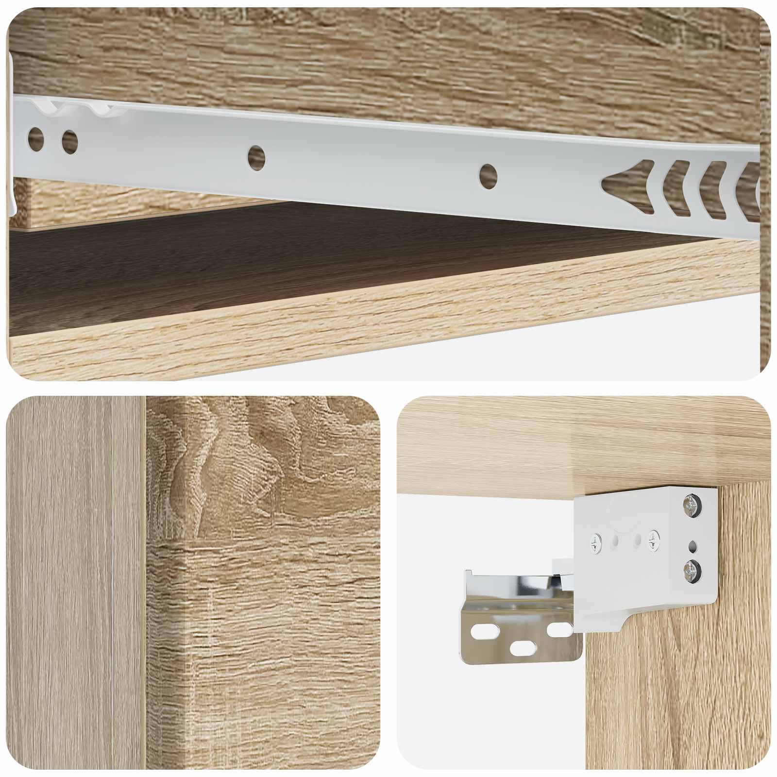 Stolna montirana na zid Hrast sonoma 87,5 x 34,5 x 17 cm