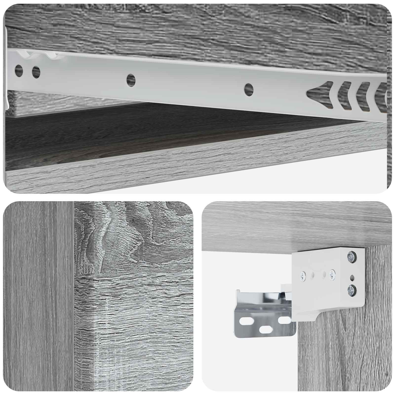 Stolna montirana na zid Siva sonoma 87,5 x 34,5 x 17 cm