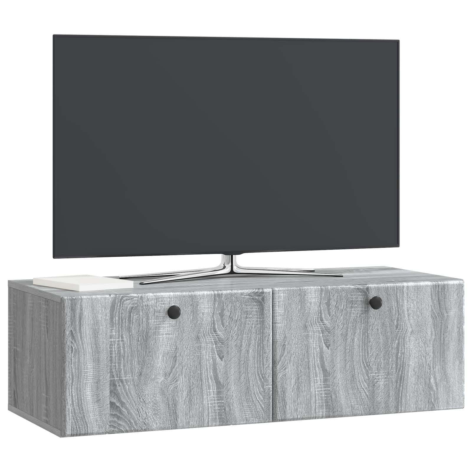 TV ormar za zid 98 x 41 x 30 cm Siva Sonoma Konstruirano drvo