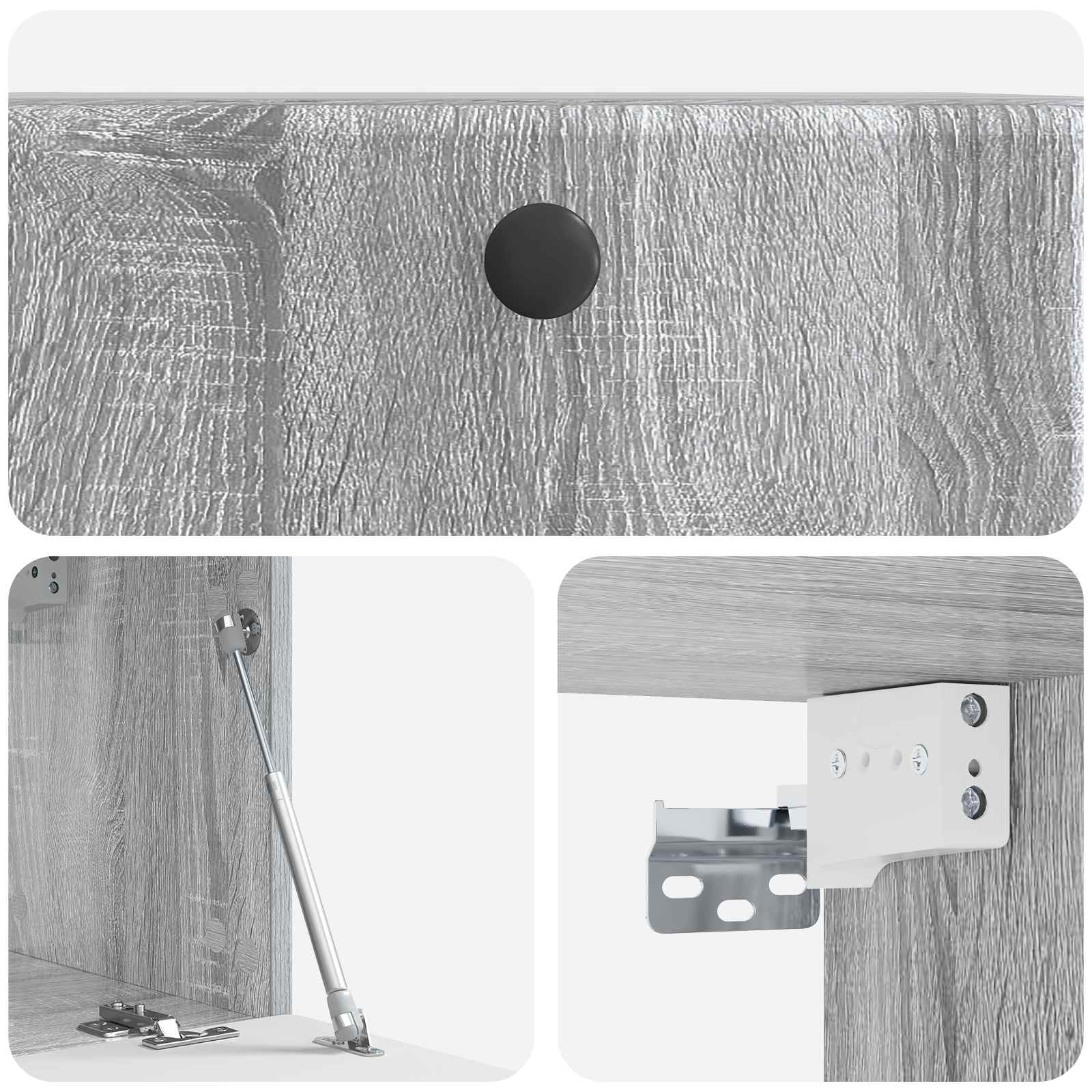 TV ormar za zid 59,5 x 31 x 30 cm Siva Sonoma Konstruirano drvo