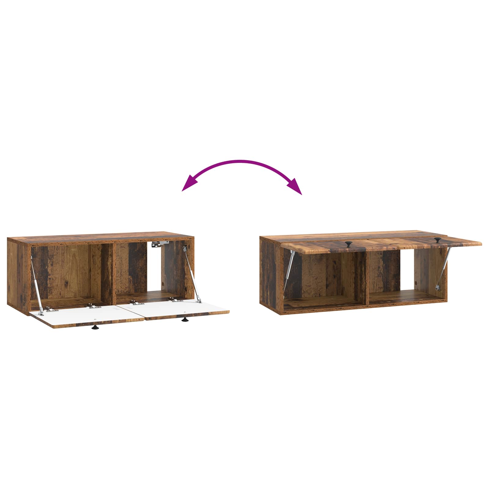 TV ormar za zid 78,5 x 31 x 30 cm Staro drvo Konstruirano drvo