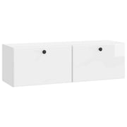 TV ormar za zid 98 x 31 x 30 cm Bijela visokog sjaja