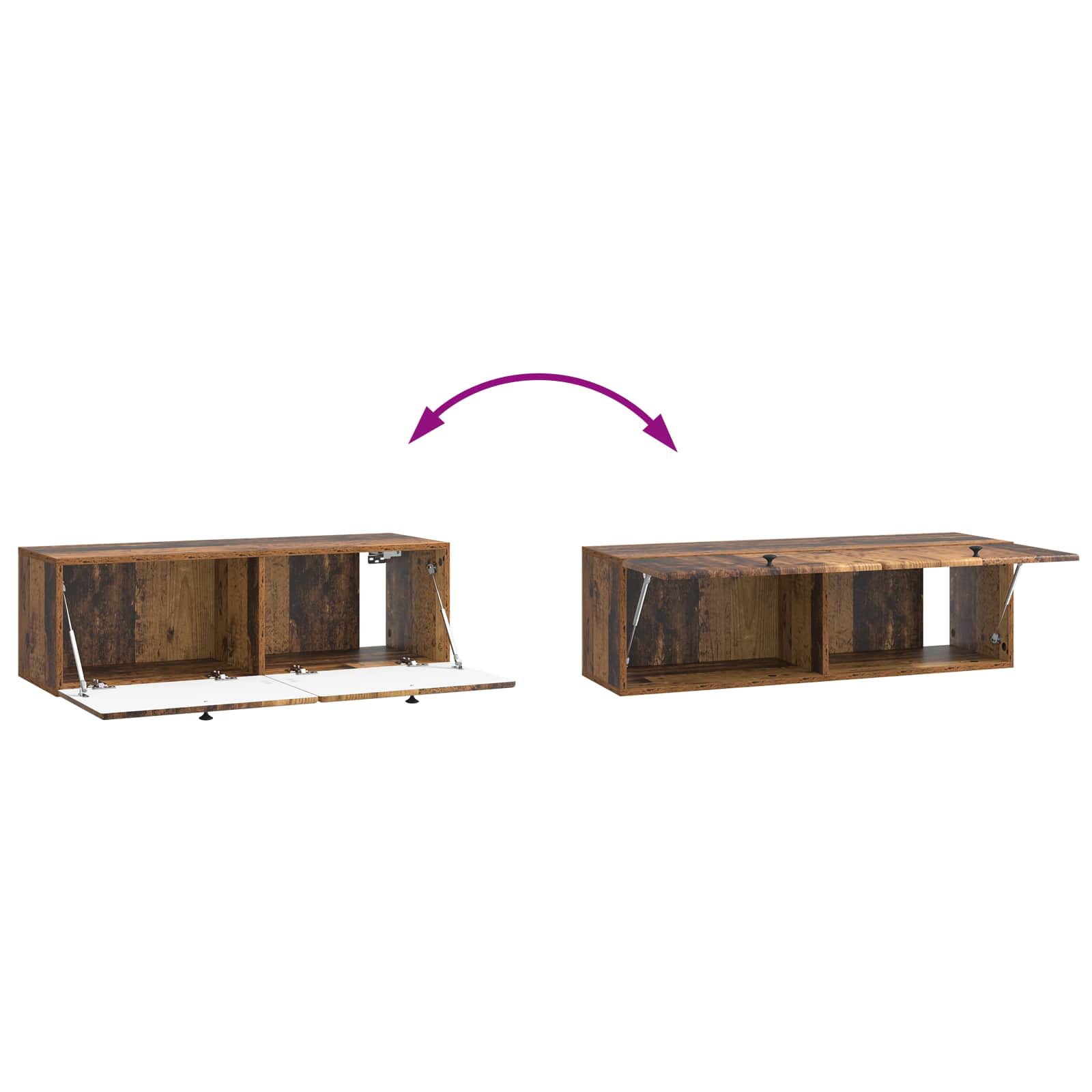 TV ormar za zid 98 x 31 x 30 cm Staro drvo Konstruirano drvo
