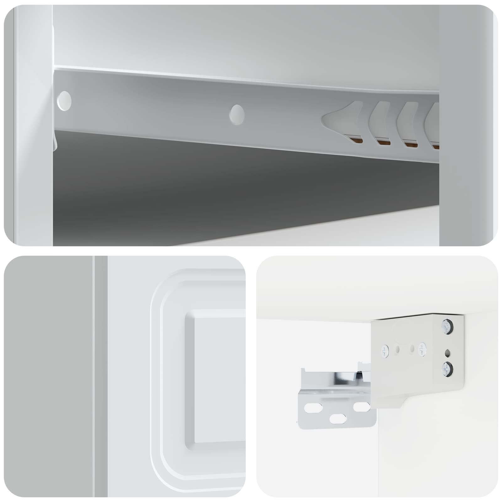 Noćni ormarić za montažu na zid 2 pcs Bijela 34,5 x 33 x 20 cm