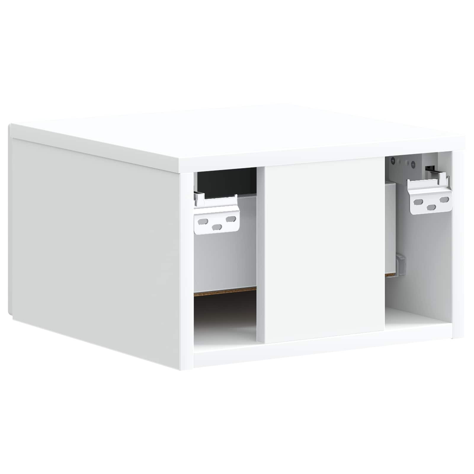 Noćni ormarić za montažu na zid 2 pcs Bijela 34,5 x 33 x 20 cm