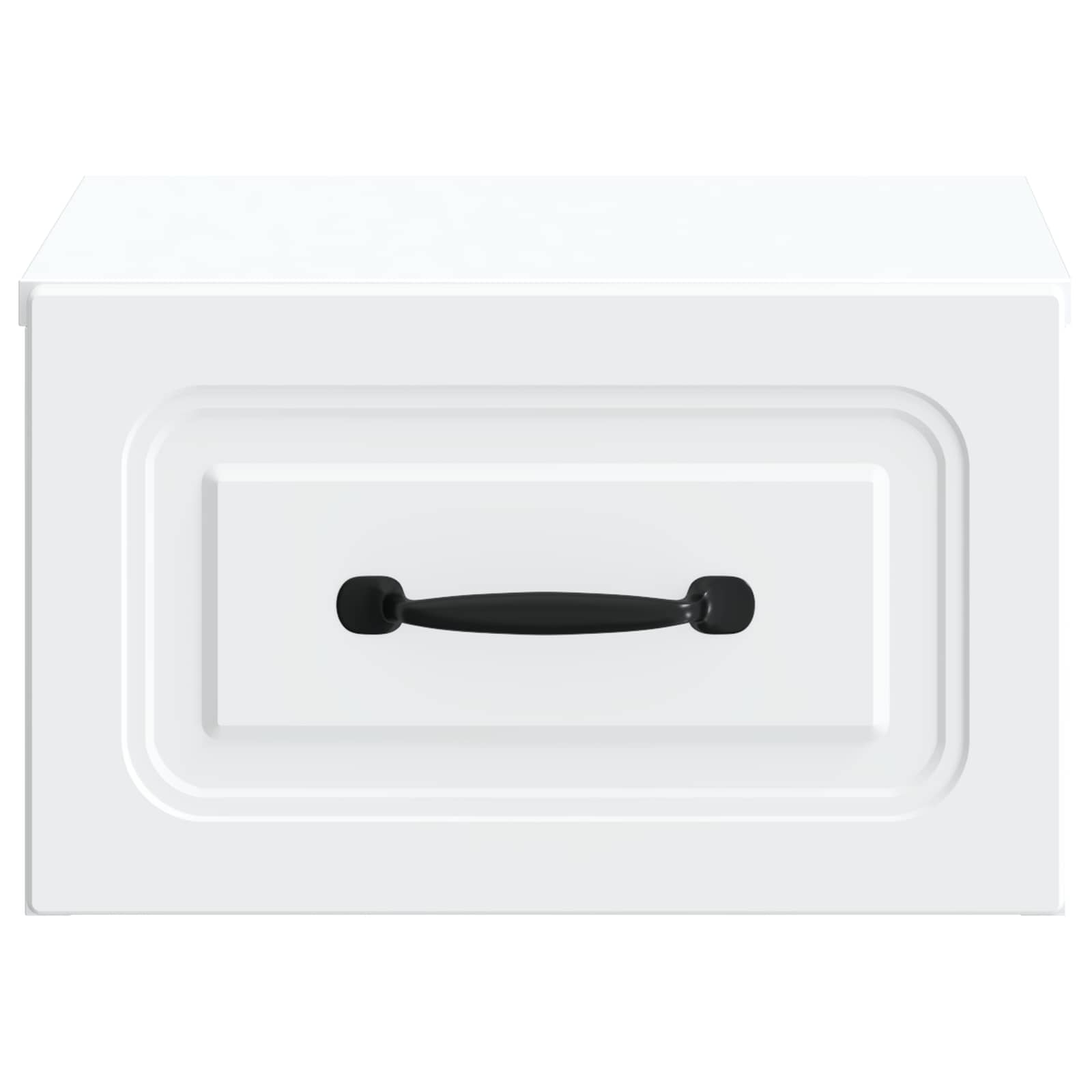 Noćni ormarić za montažu na zid 2 pcs Bijela 34,5 x 33 x 20 cm