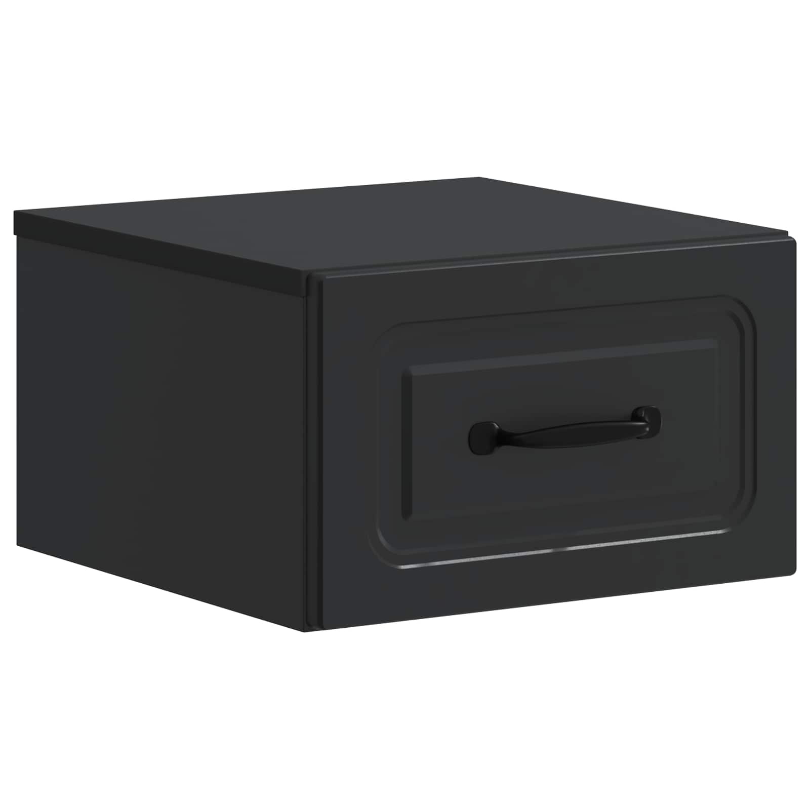 Noćni ormarić za montažu na zid 2 pcs Crna 34,5 x 33 x 20 cm