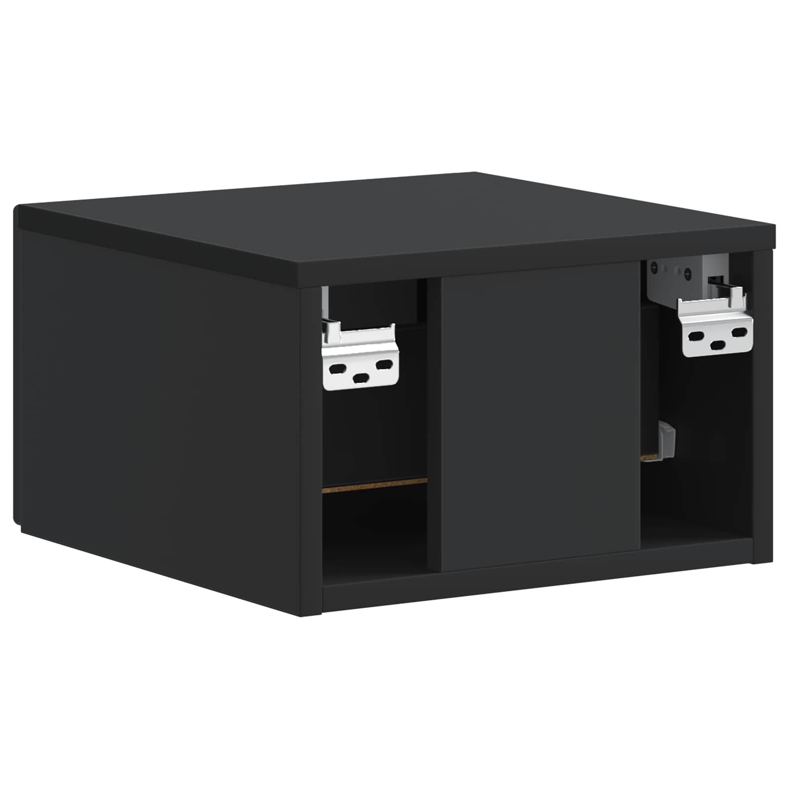 Noćni ormarić za montažu na zid 2 pcs Crna 34,5 x 33 x 20 cm