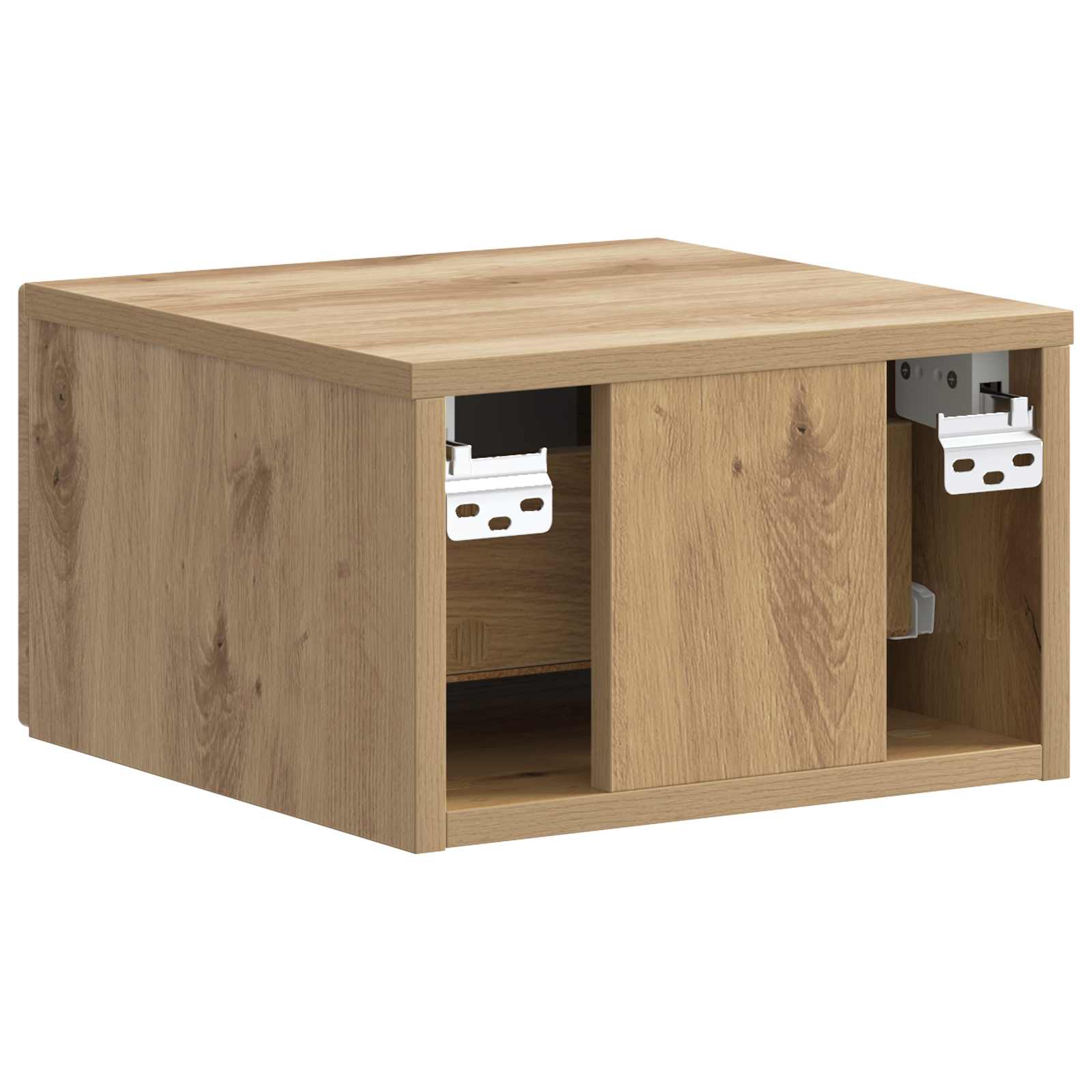 Noćni ormarić za montažu na zid s ladicama 2 pcs Hrast artisan