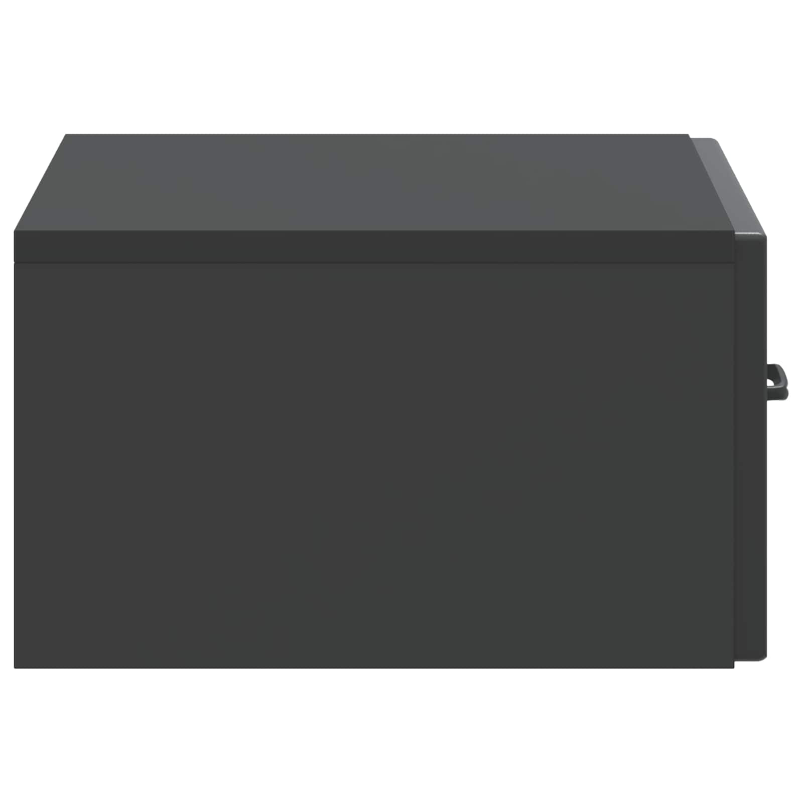 Noćni ormarić za montažu na zid 2 pcs Crna 49 x 34,5 x 20 cm
