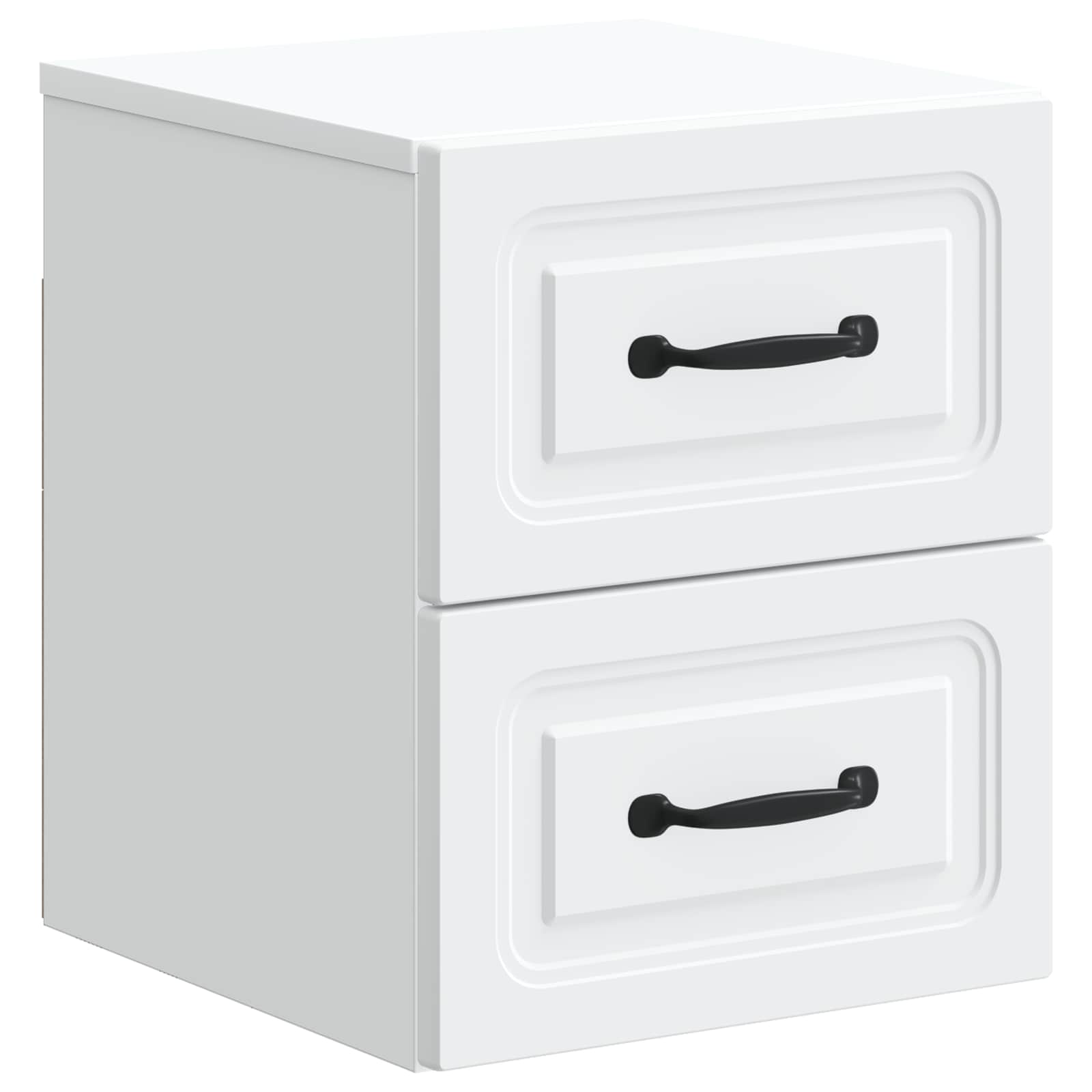 Noćni ormarić za montažu na zid 2 pcs Bijela 34,5 x 33 x 40 cm