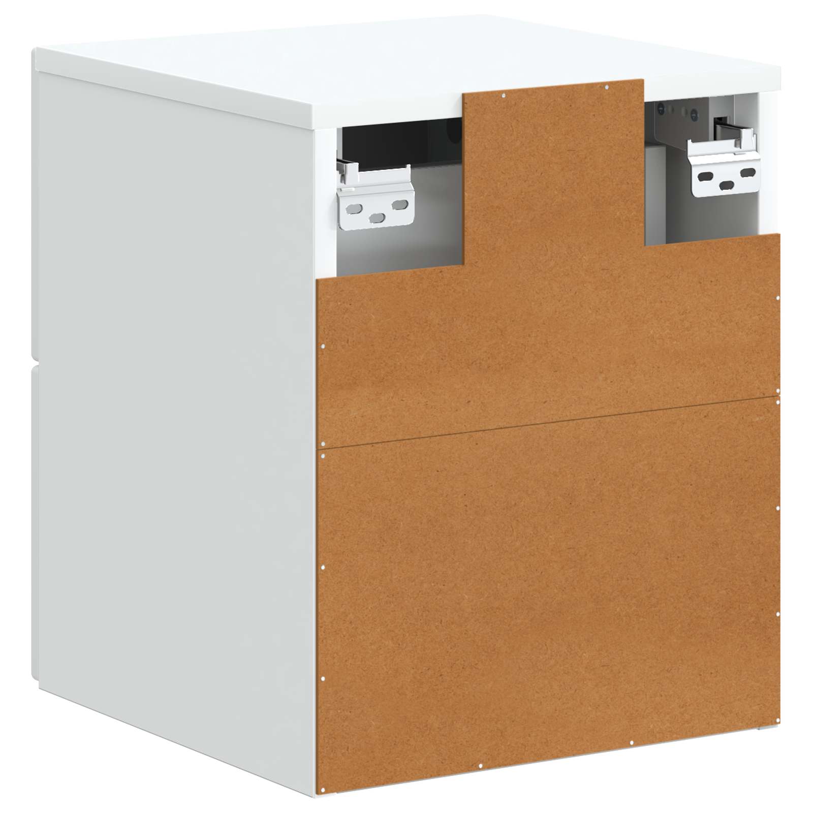 Noćni ormarić za montažu na zid 2 pcs Bijela 34,5 x 33 x 40 cm