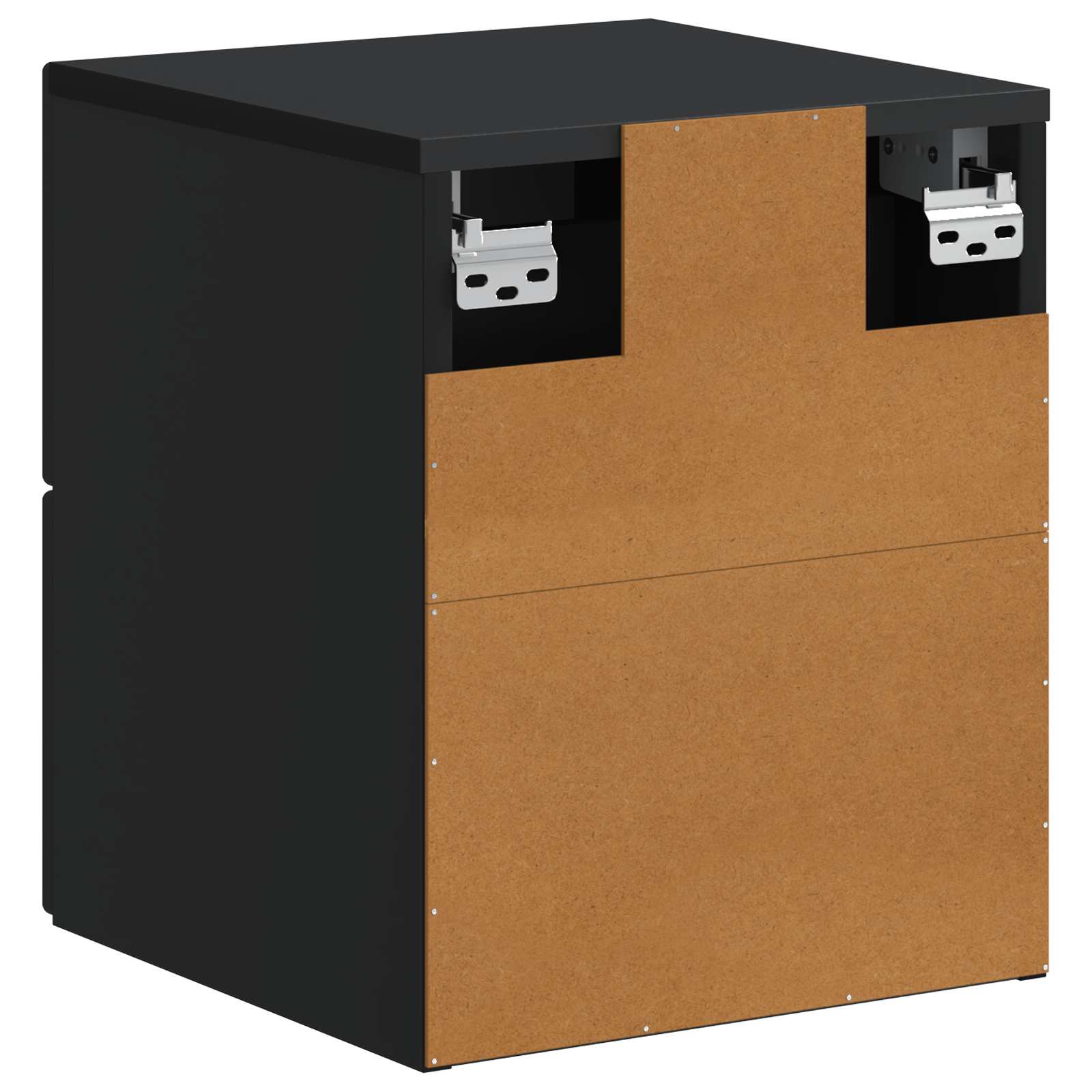 Noćni ormarić za montažu na zid 2 pcs Crna 34,5 x 33 x 40 cm