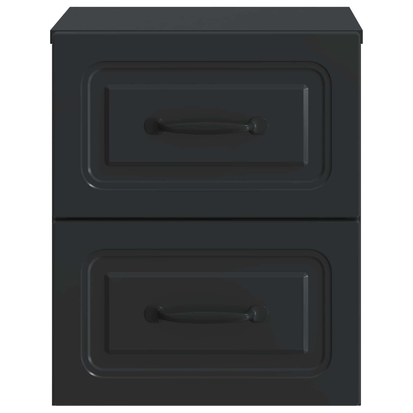 Noćni ormarić za montažu na zid 2 pcs Crna 34,5 x 33 x 40 cm