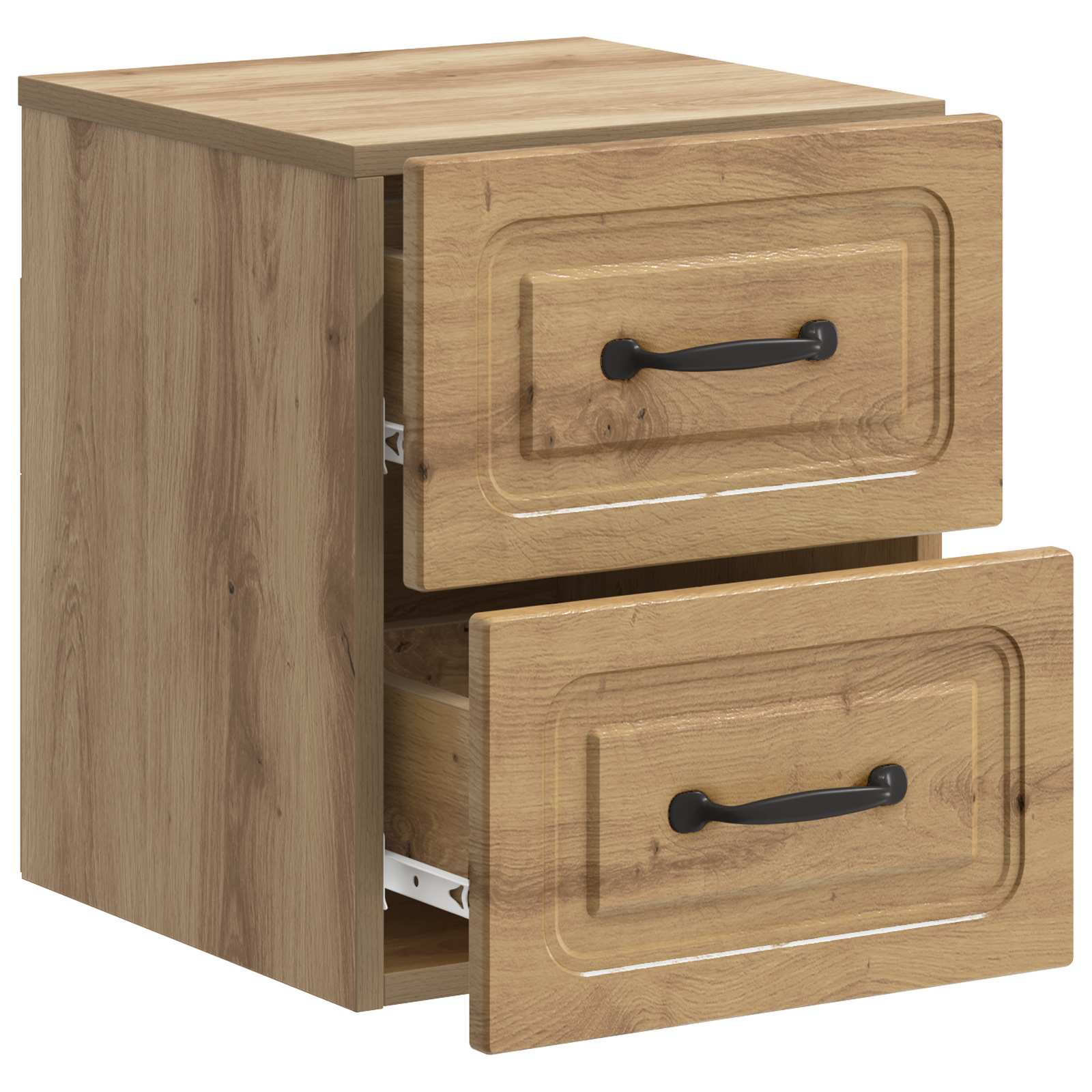 Noćni ormarić za montažu na zid s ladicama 2 pcs Hrast artisan