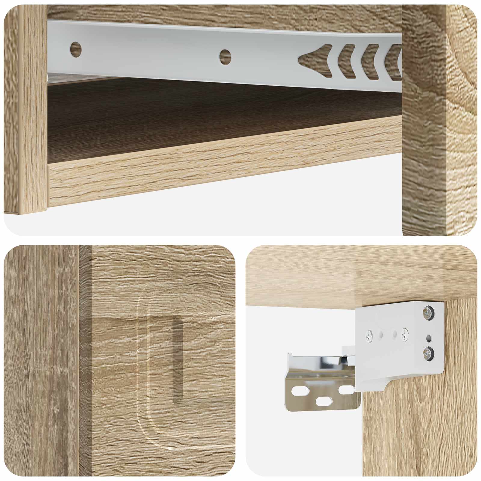 Stolna montirana na zid Hrast sonoma 87,5 x 34,5 x 17 cm