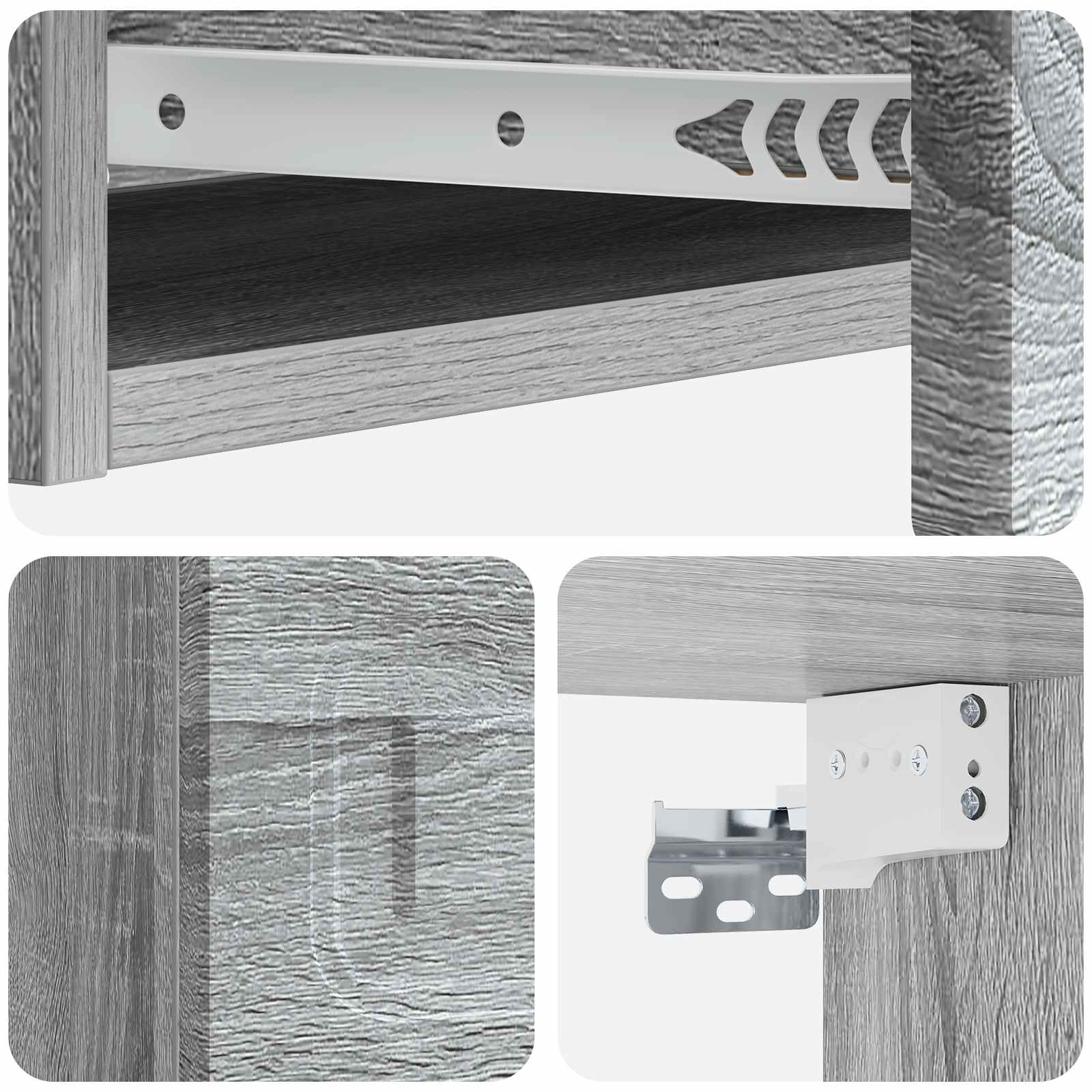 Stolna montirana na zid Siva sonoma 87,5 x 34,5 x 17 cm