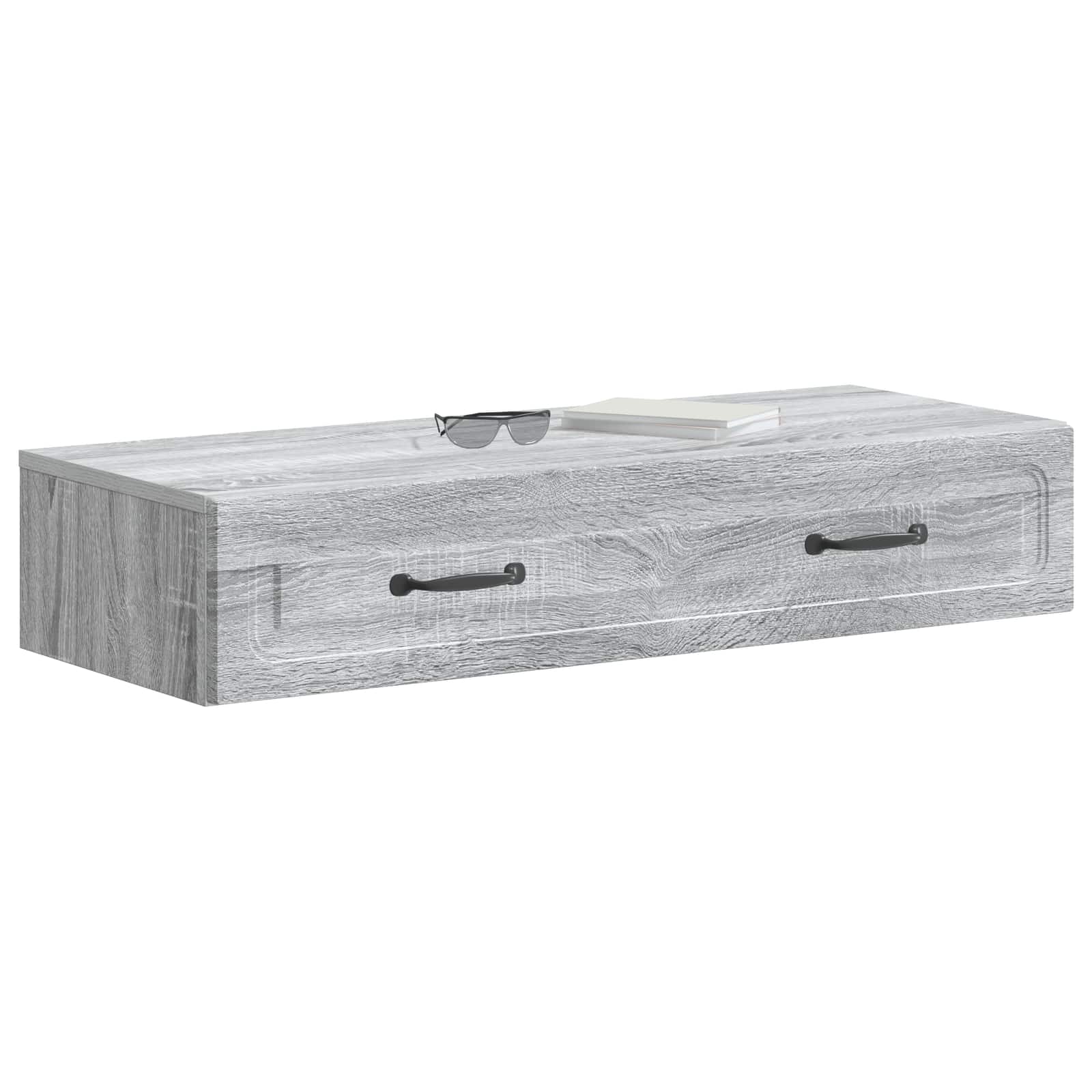 Stolna montirana na zid Siva sonoma 87,5 x 34,5 x 17 cm