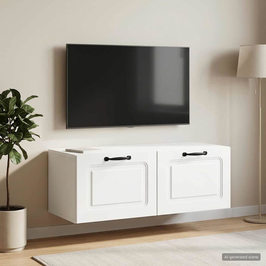 TV ormar za zid Bijela 78,5 x 41 x 30 cm Konstruirano drvo