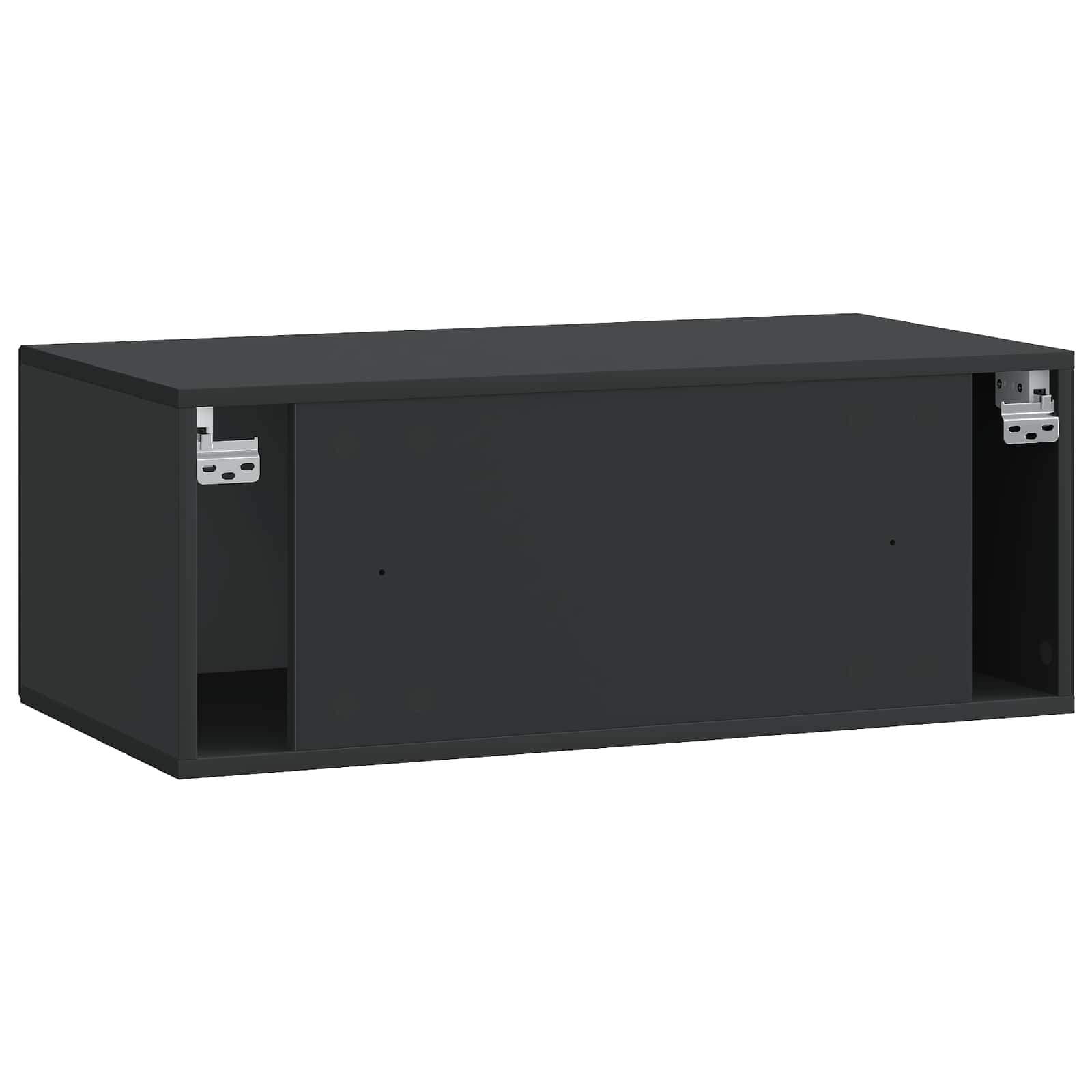 TV ormar za zid Zidne Crna 78,5 x 41 x 30 cm Konstruirano drvo