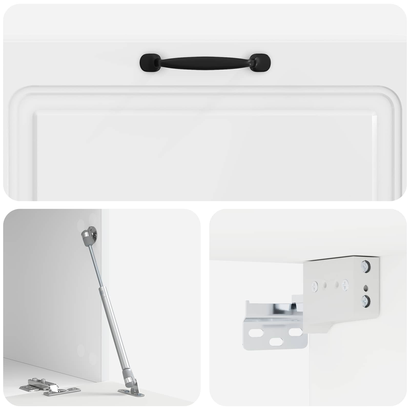 TV ormar za zid Zidne Bijela visokog sjaja 98 x 41 x 30 cm