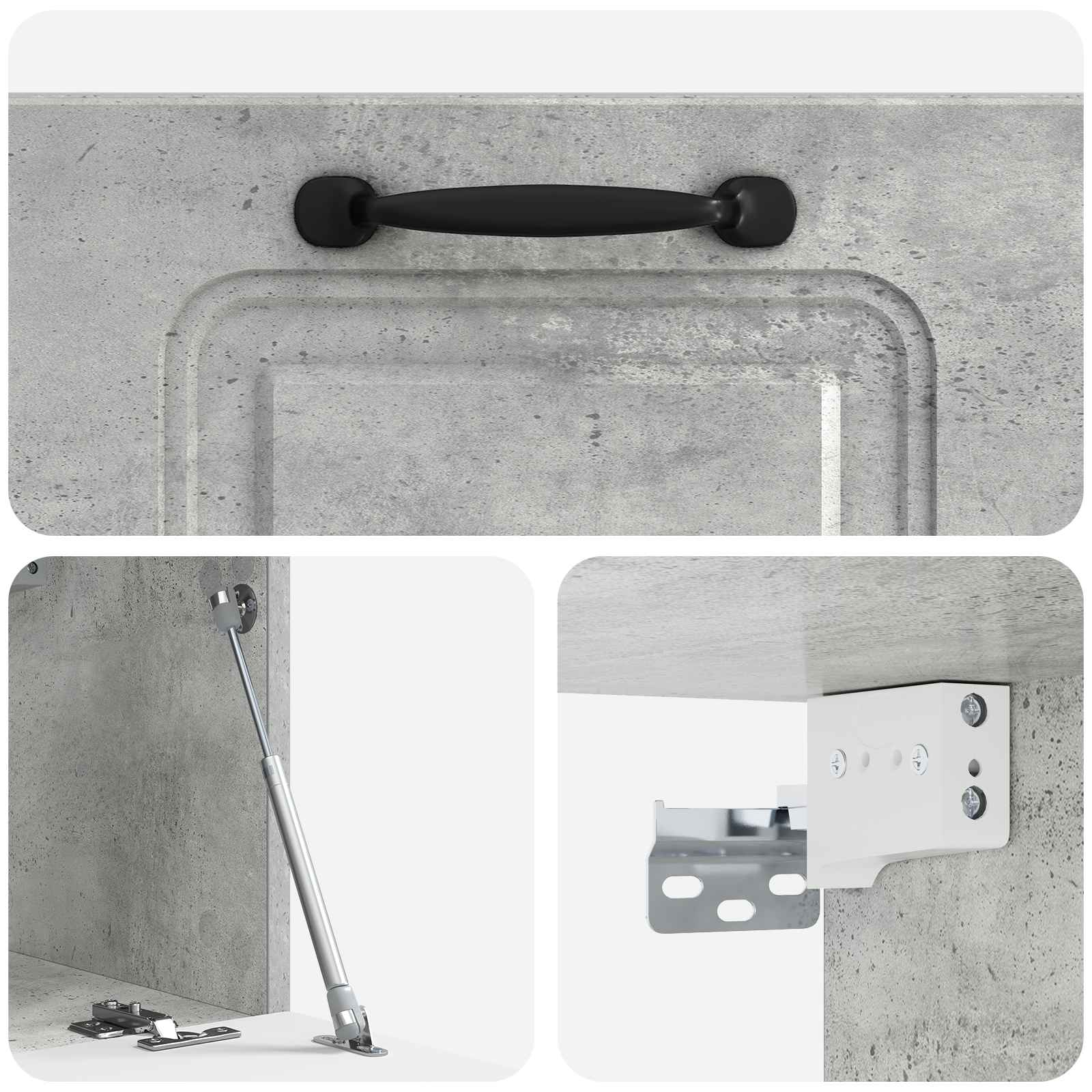 TV ormar za zid Zidne Betonska siva 59,5 x 31 x 30 cm