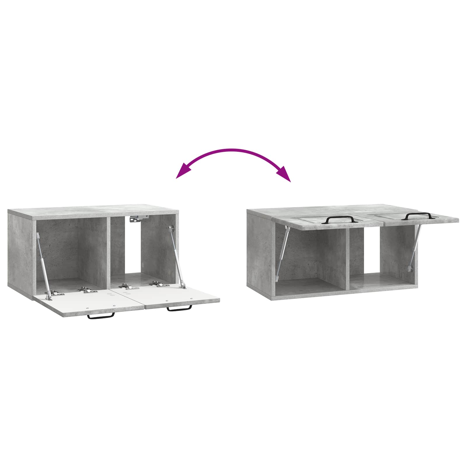 TV ormar za zid Zidne Betonska siva 59,5 x 31 x 30 cm