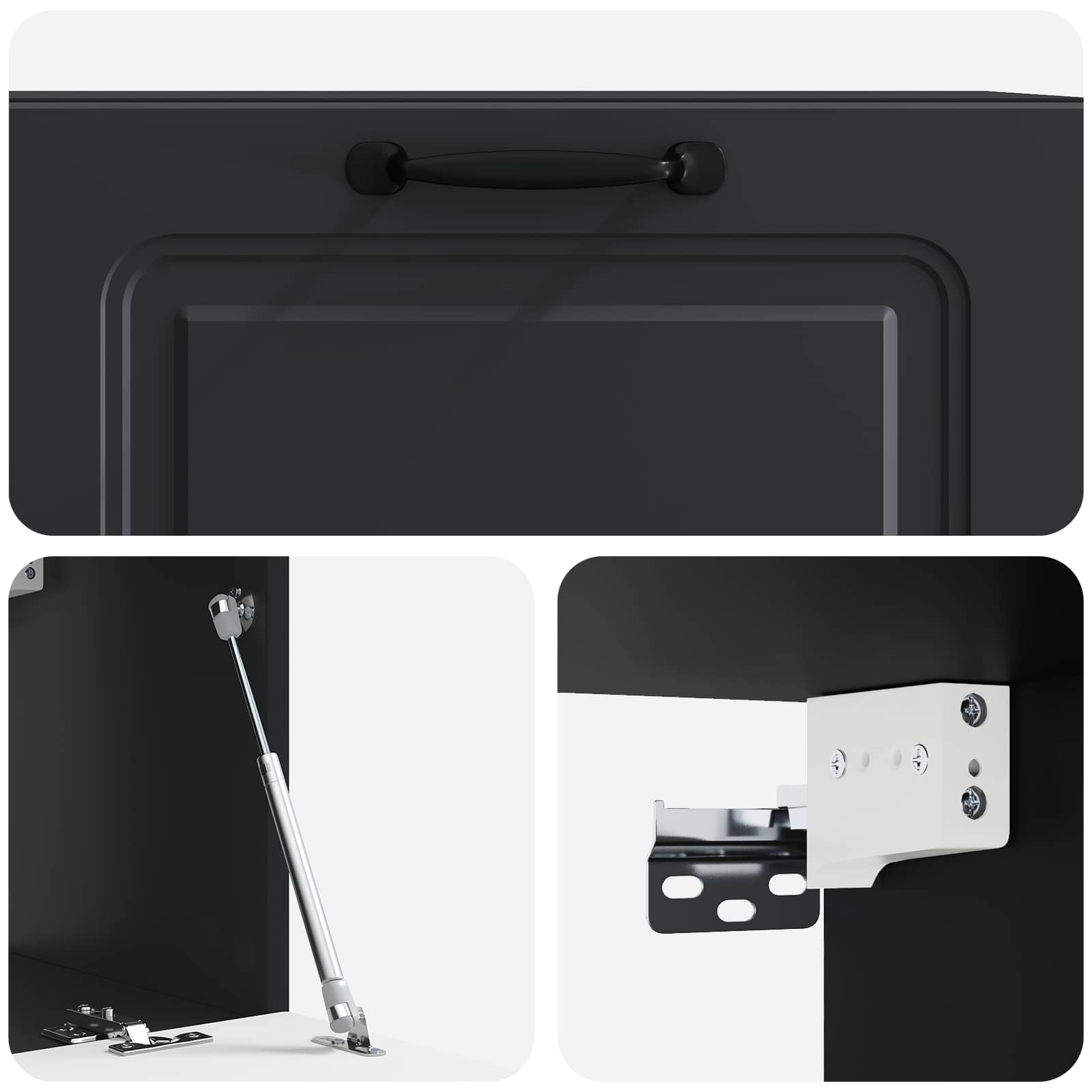TV ormar za zid Zidne Crna 78,5 x 31 x 30 cm Konstruirano drvo