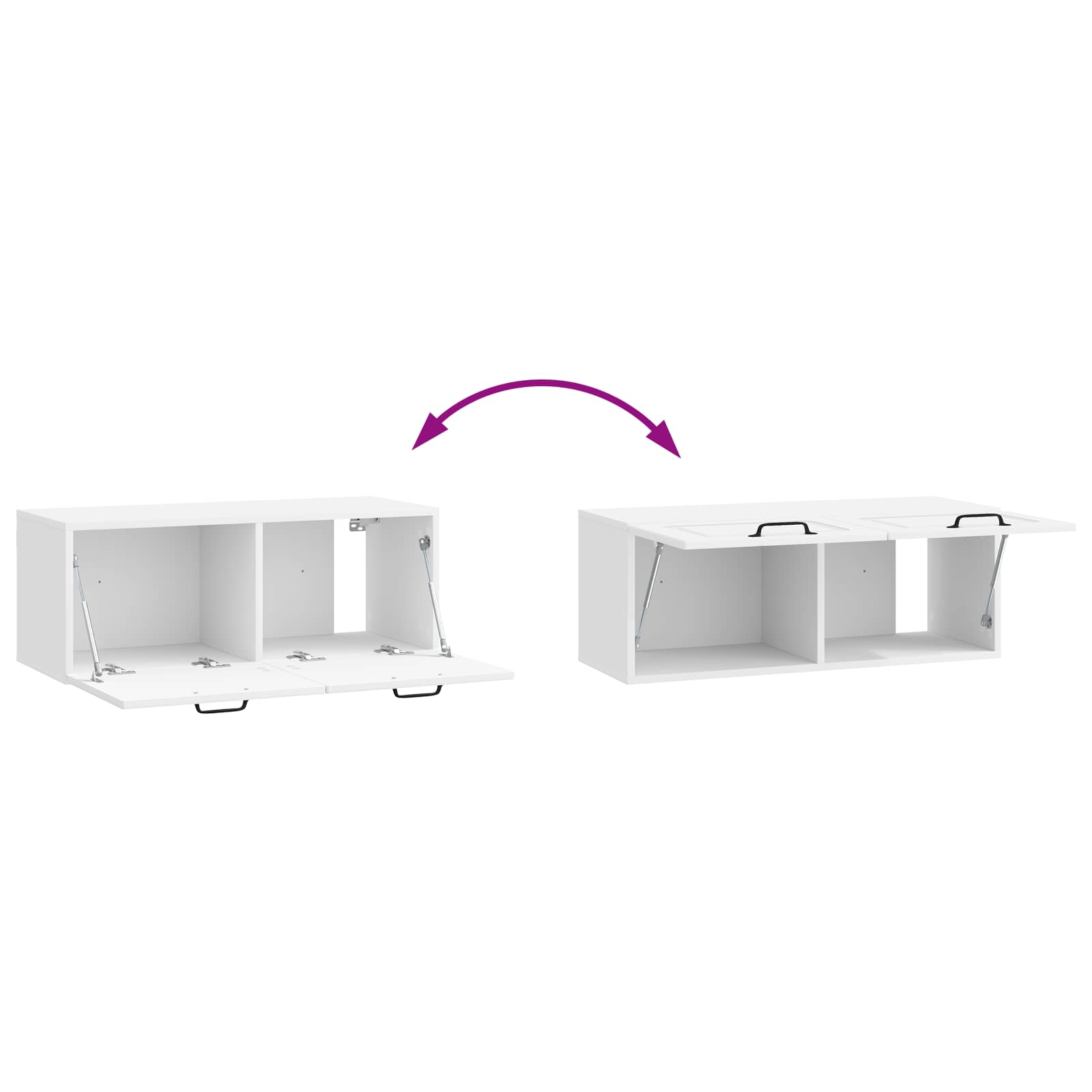 TV ormar za zid Zidne Bijela visokog sjaja 78,5 x 31 x 30 cm