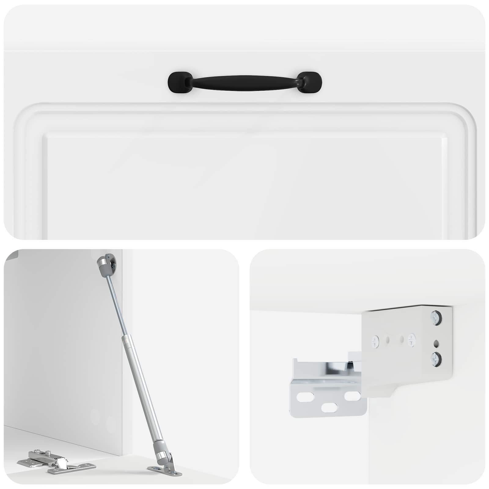 TV ormar za zid Zidne Bijela visokog sjaja 98 x 31 x 30 cm