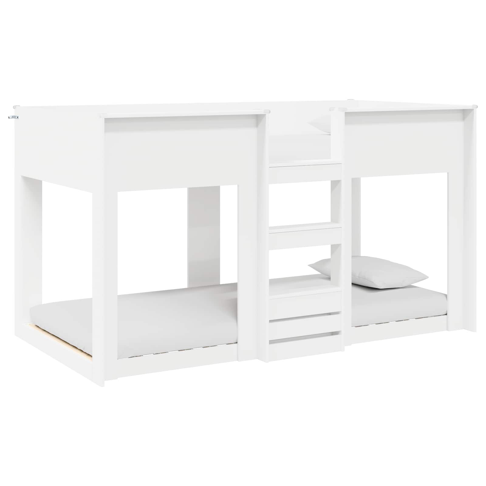 Krevet na kat za djecu Bijelo 75 x 190 cm Konstruirano drvo