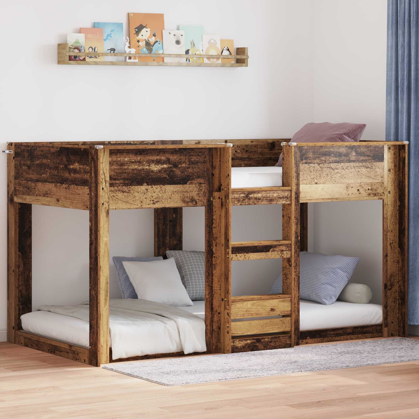 Krevet na kat za djecu Staro drvo 75 x 190 cm Konstruirano drvo