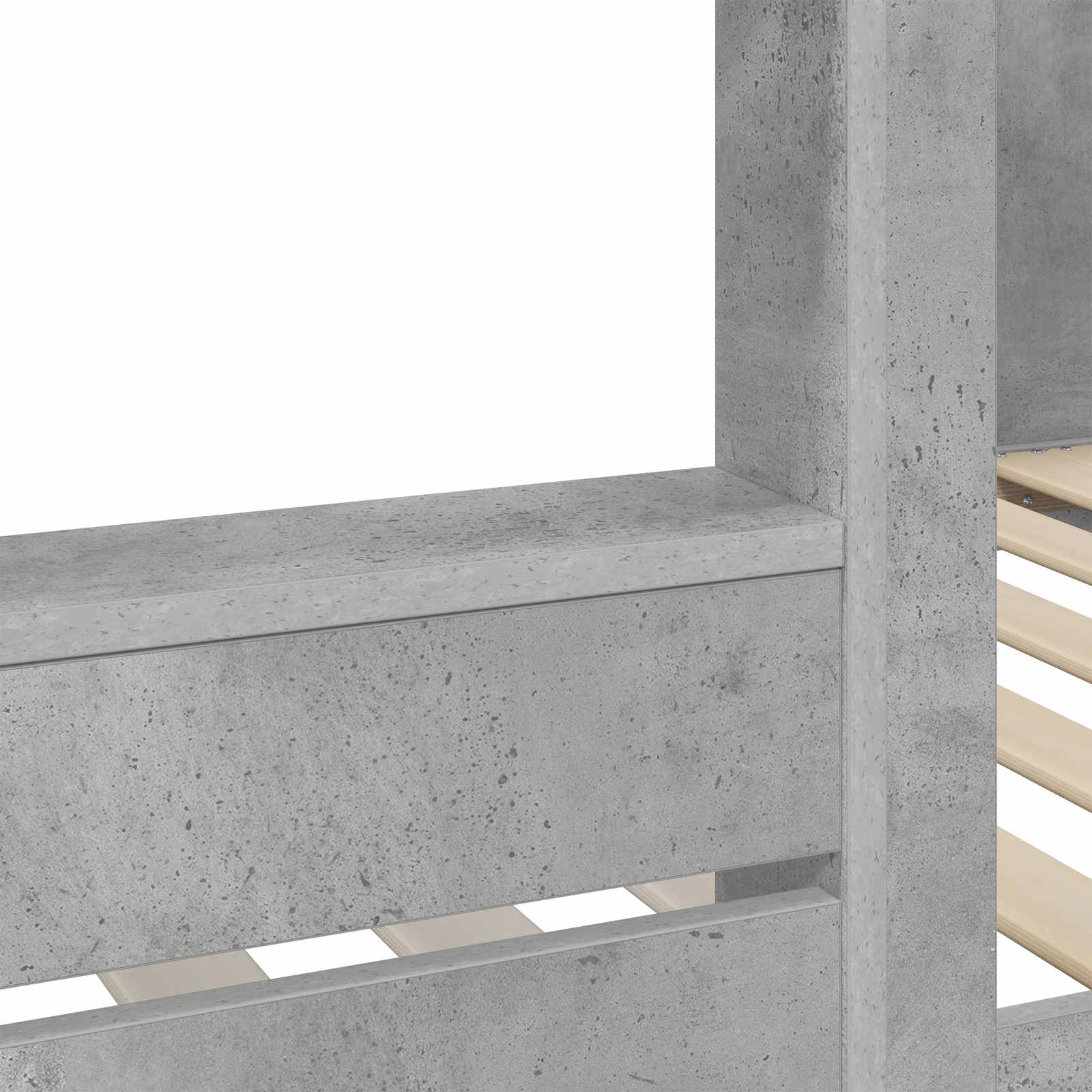 Krevet na kat za djecu Betonski sivi 80 x 200 cm