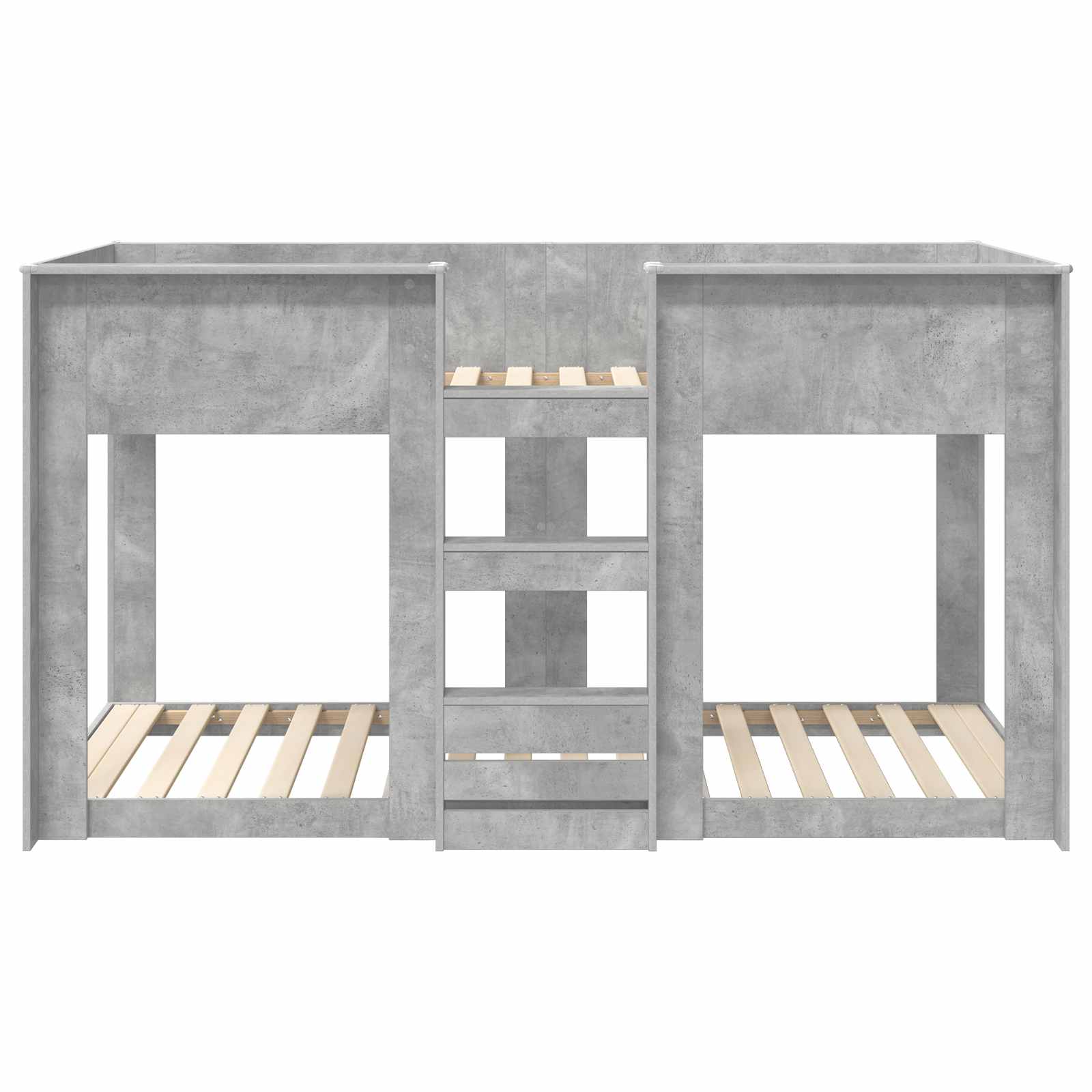 Krevet na kat za djecu Betonski sivi 90 x 200 cm