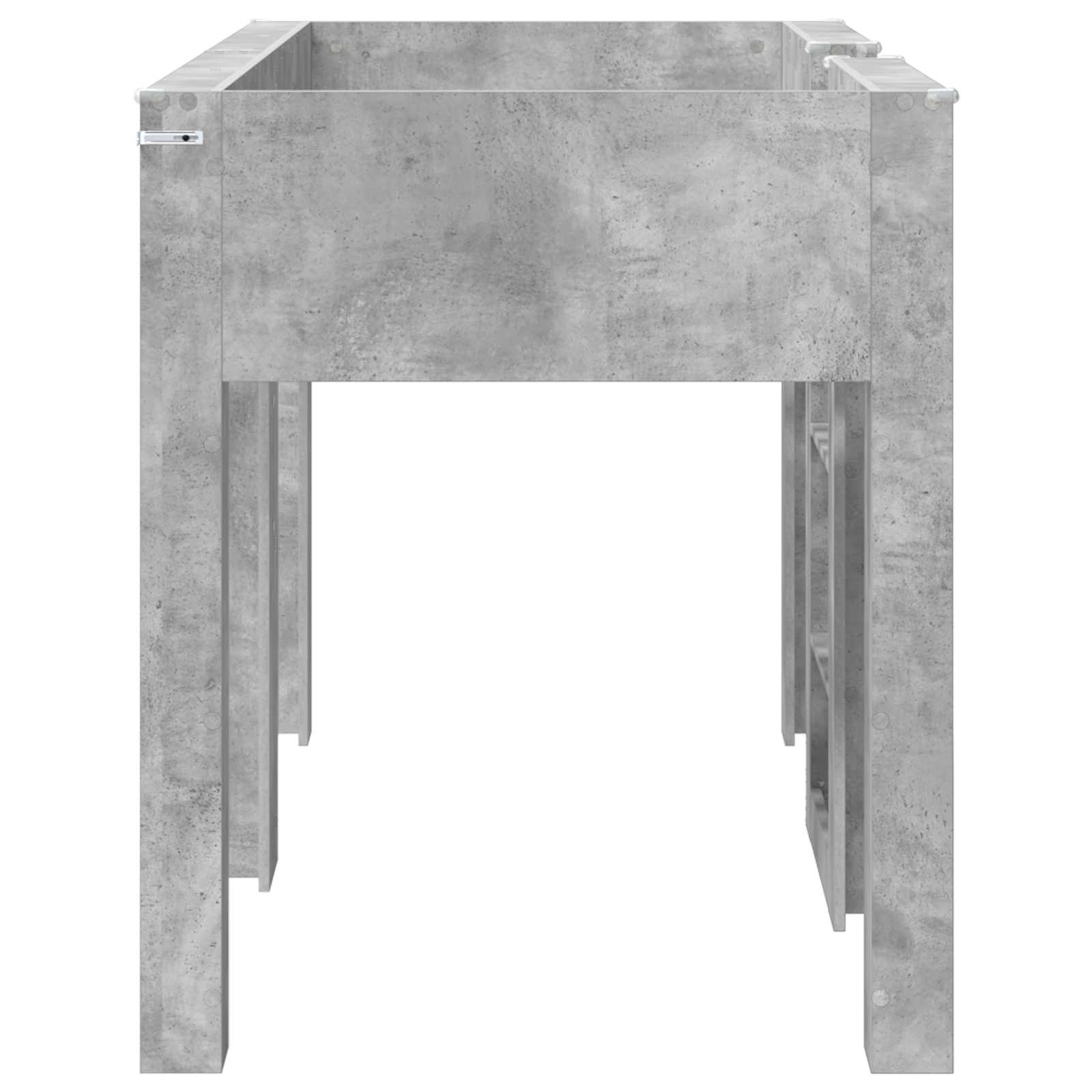Krevet na kat za djecu s pohranom Betonski sivi 75 x 190 cm