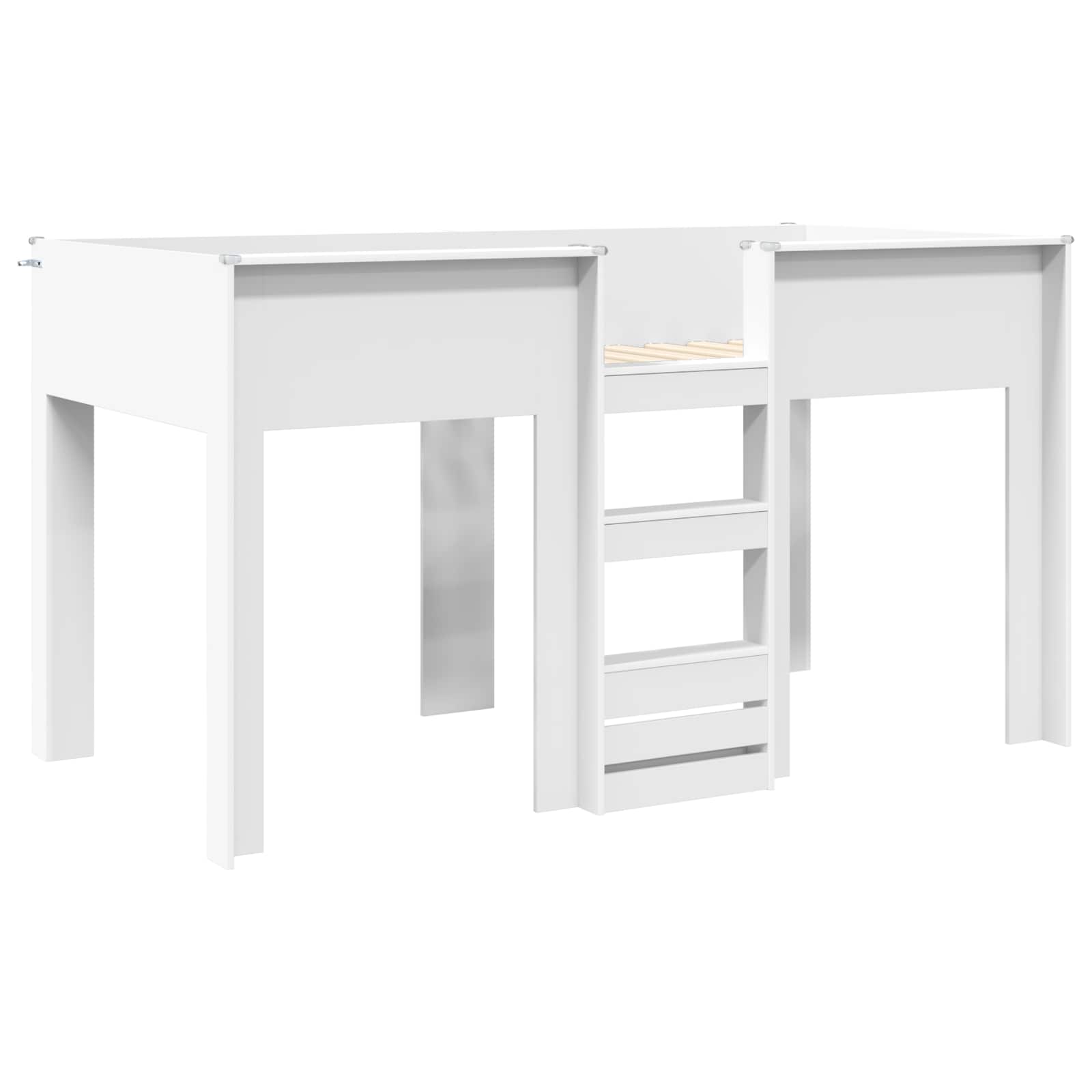 Krevet na kat za djecu Bijelo 90 x 190 cm Konstruirano drvo