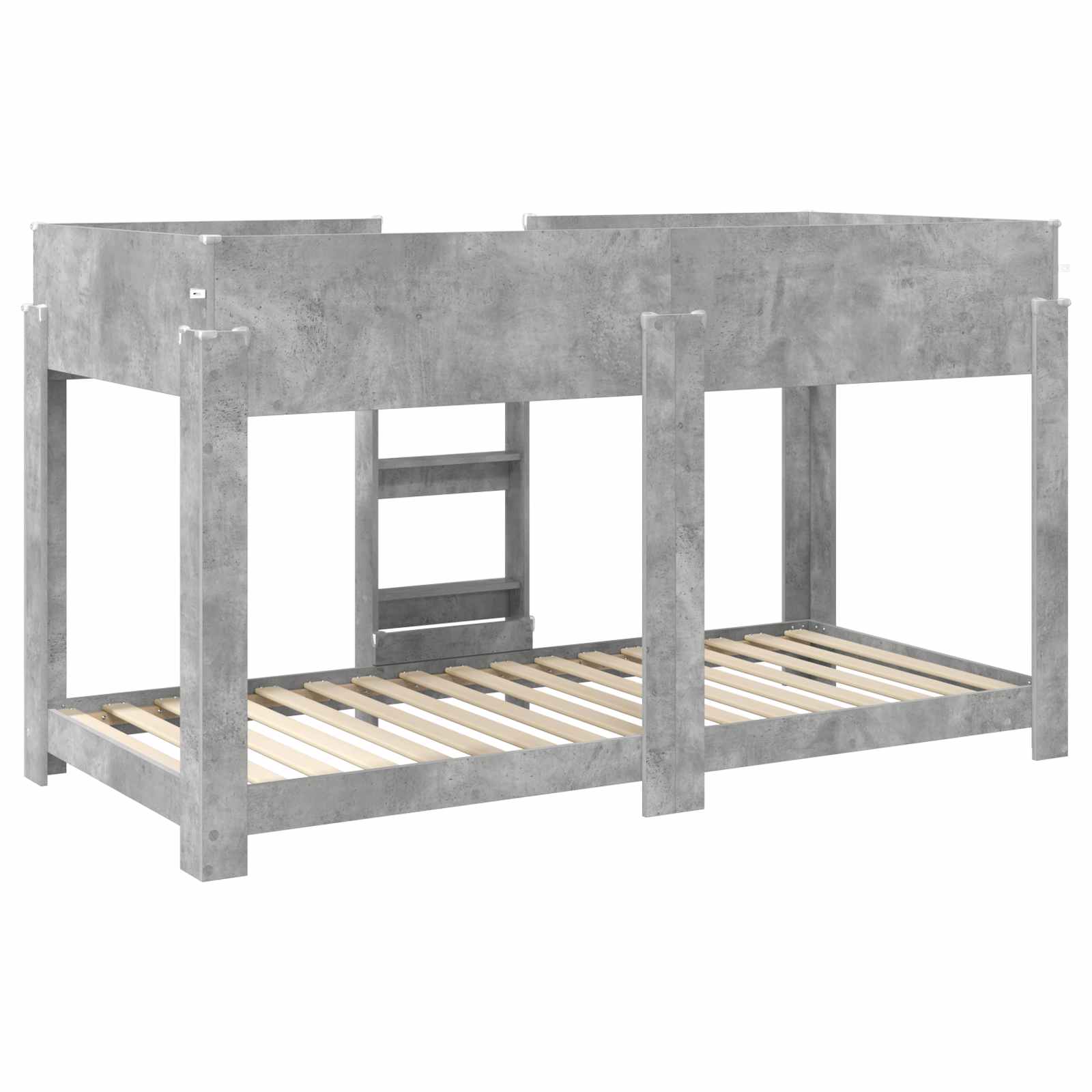 Krevet na kat za djecu Betonski sivi 100 x 200 cm