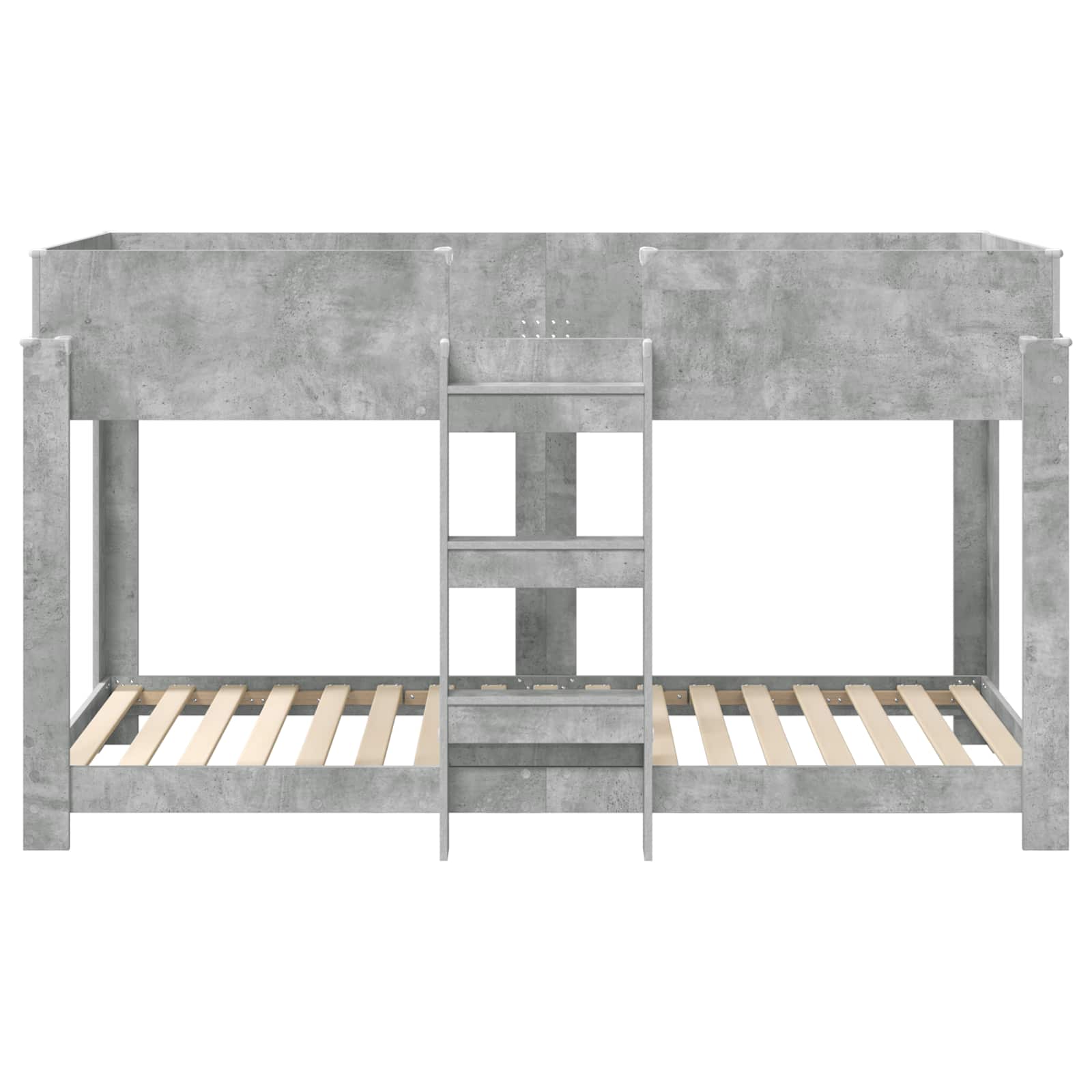 Krevet na kat za djecu Betonski sivi 90 x 200 cm