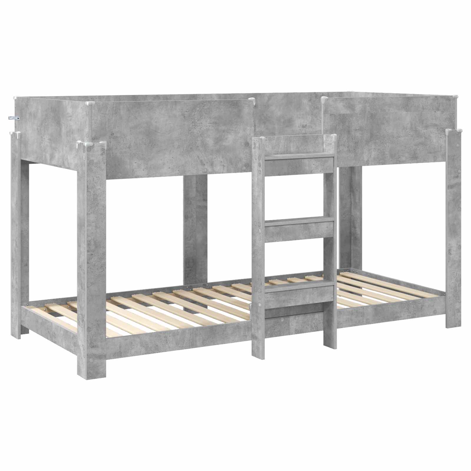 Krevet na kat za djecu Betonski sivi 80 x 200 cm