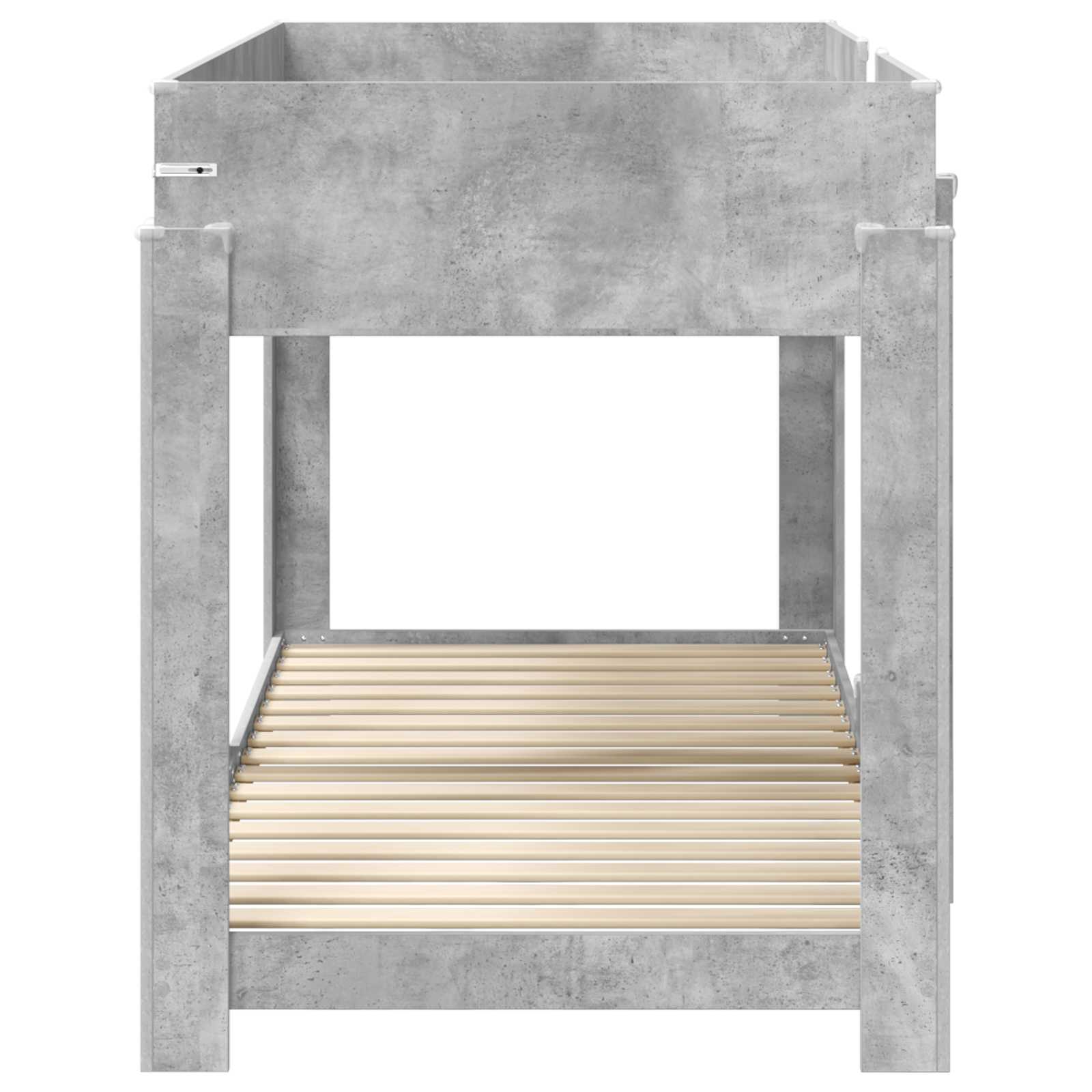 Krevet na kat za djecu Betonski sivi 80 x 200 cm