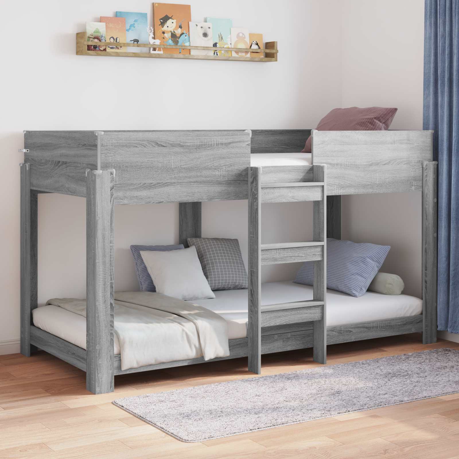 Krevet na kat za djecu Siva Sonoma 80 x 200 cm