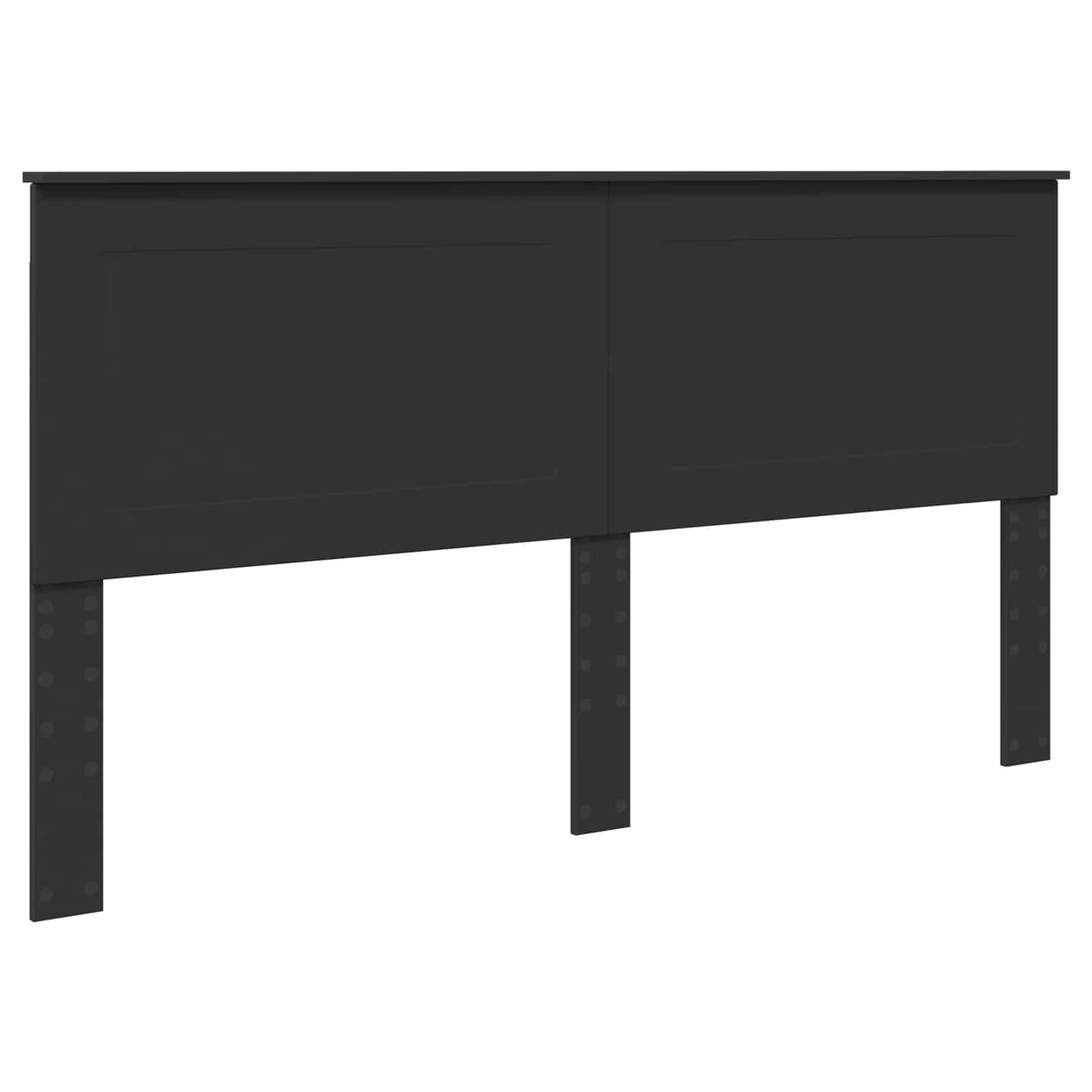 Krevetna konstrukcija Crna 200 x 200 cm Čvrsto borovo drvo
