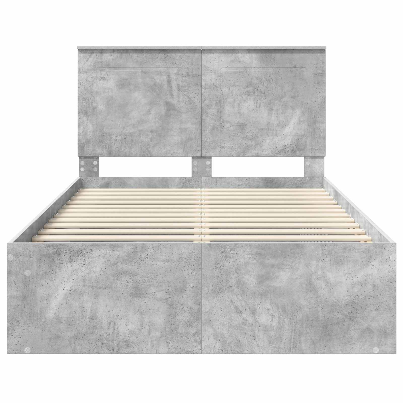 Krevetna konstrukcija Beton 120 x 200 cm Čvrsto borovo drvo