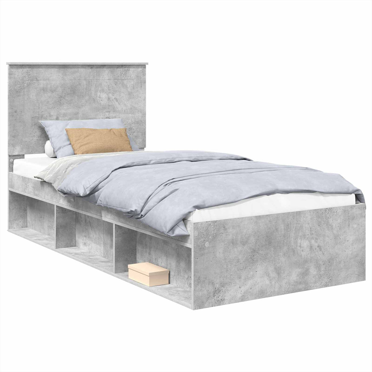 Krevetna konstrukcija s ladicama Betonska siva 100 x 200 cm
